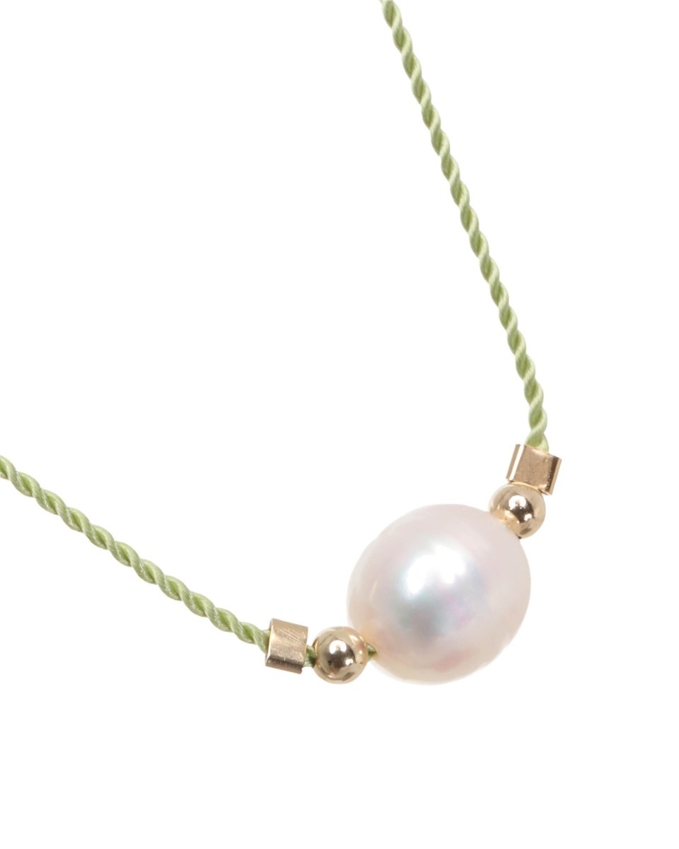 SIGNET PEARL CORD NECKLACE - 3