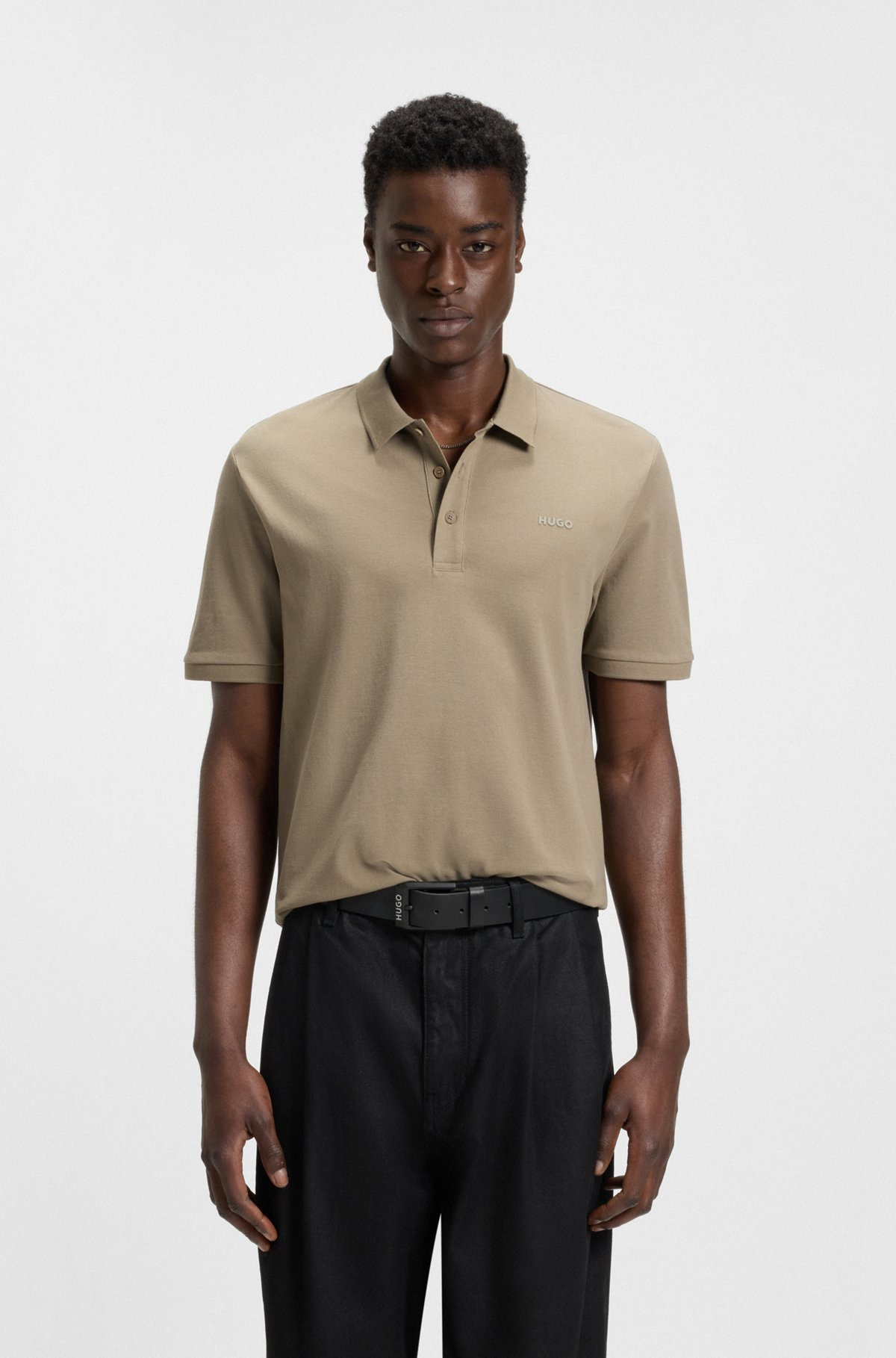 COTTON-PIQUÉ POLO SHIRT WITH LOGO PRINT - 2