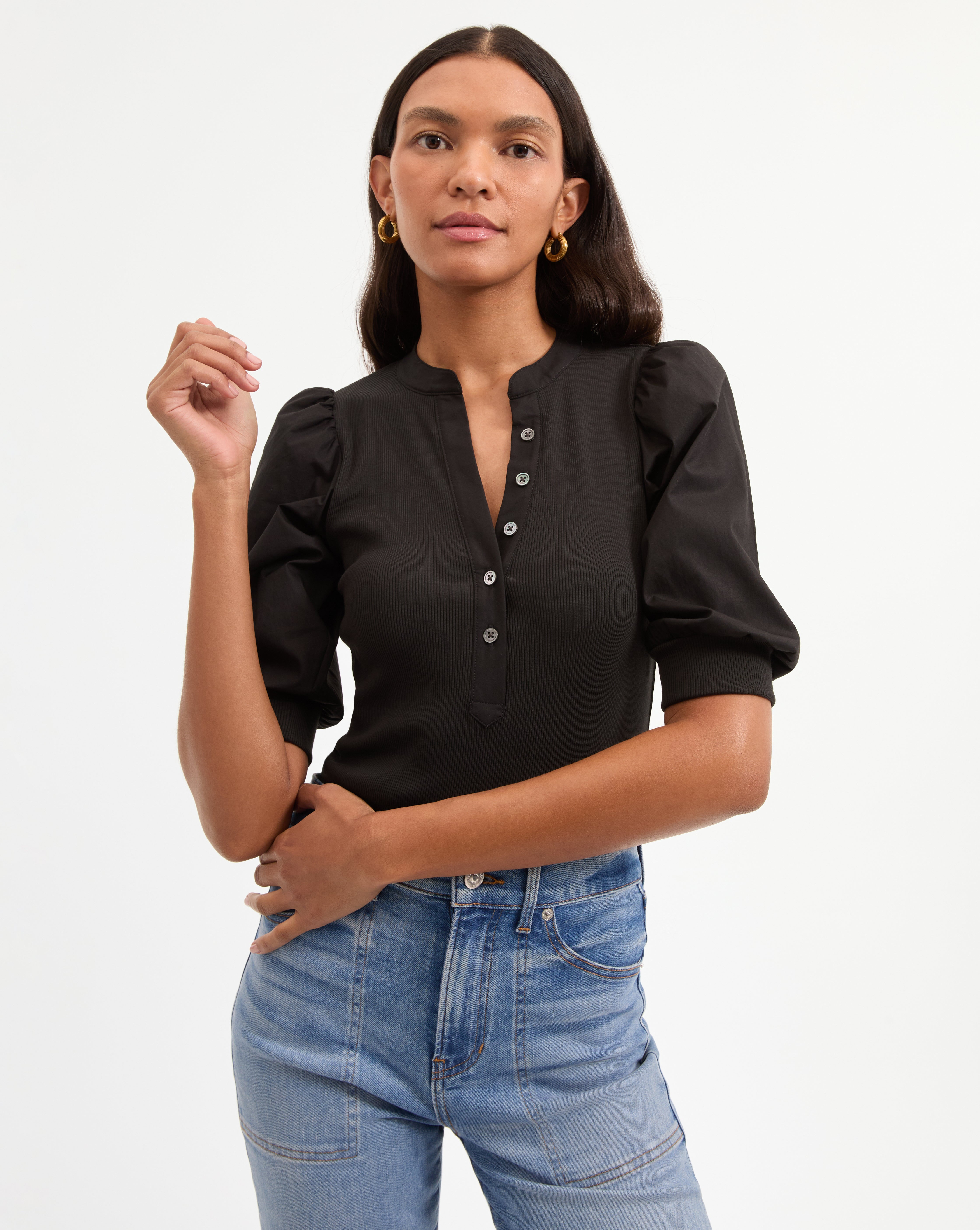 CORALEE PUFF-SLEEVE TEE - 2