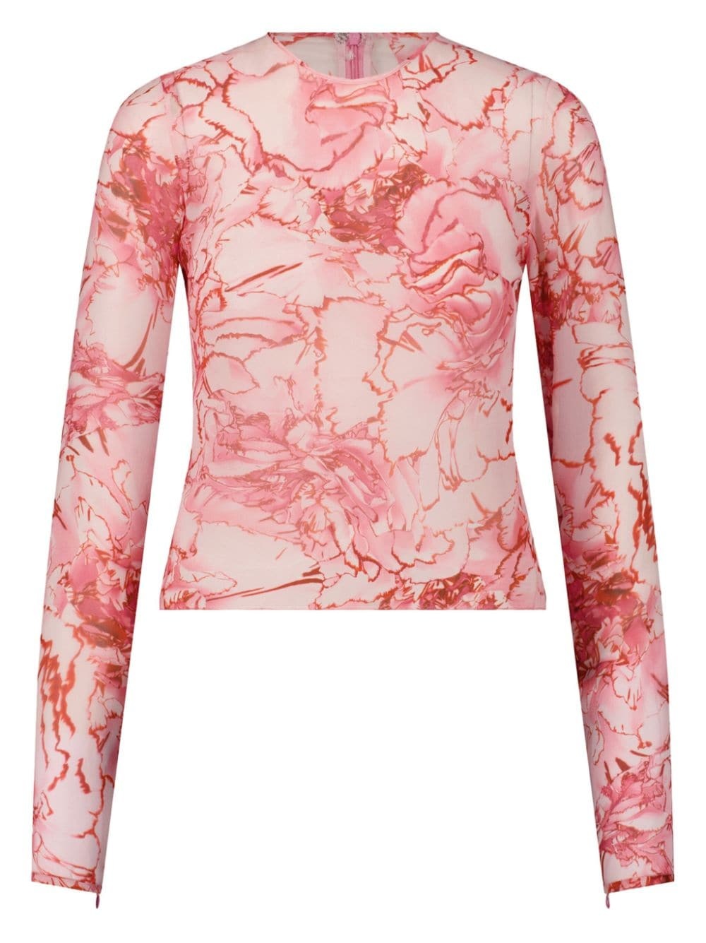 floral-print georgette gown - 7