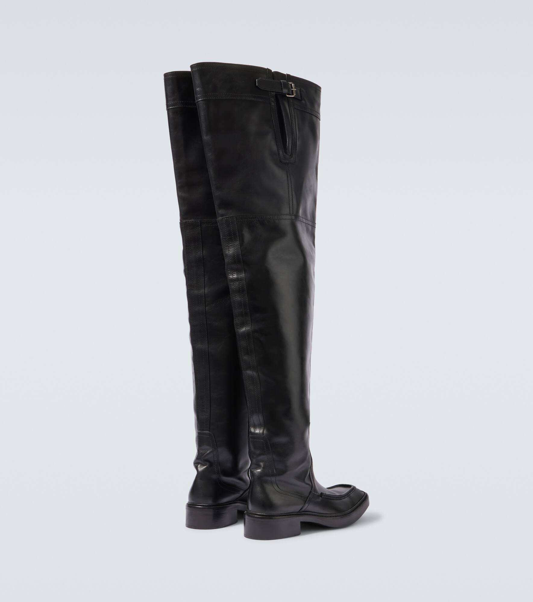 Joe leather over-the-knee boots - 5