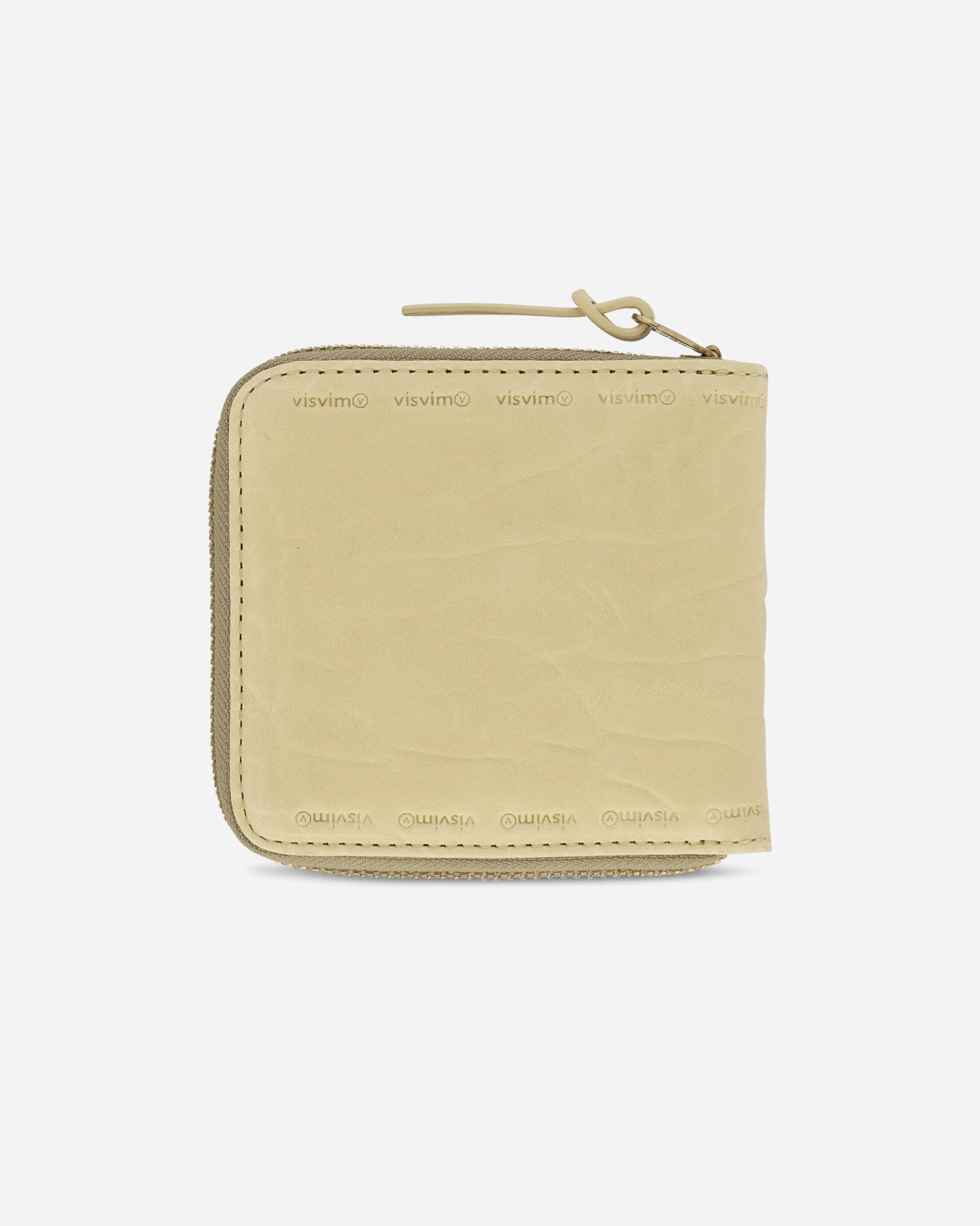 Leather Bi-Fold Wallet Beige - 4