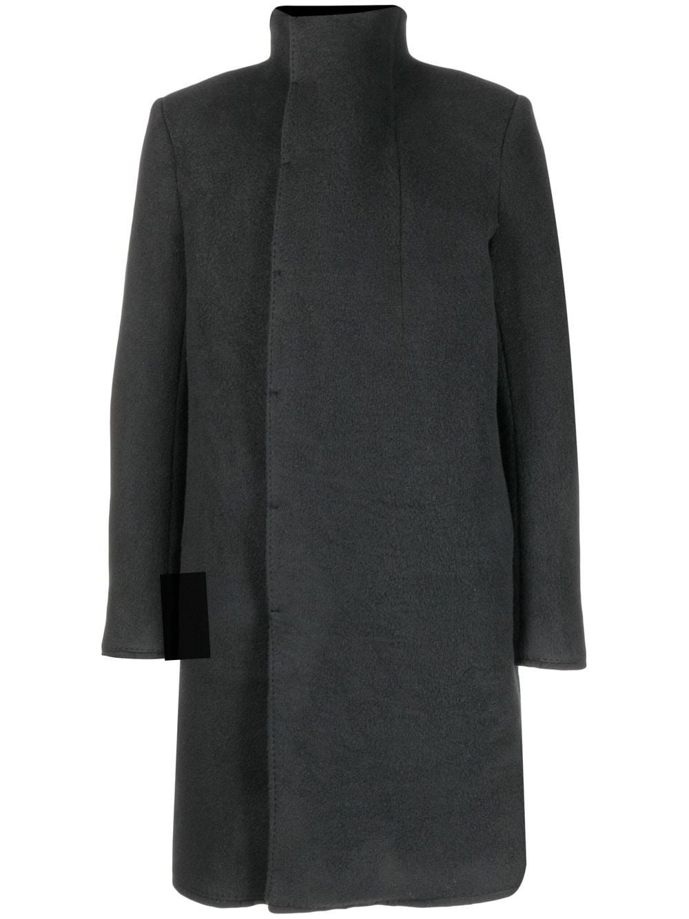 high-neck wool coat - 1