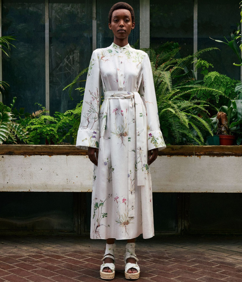 Erdem LONG SLEEVE MIDI DRESS outlook