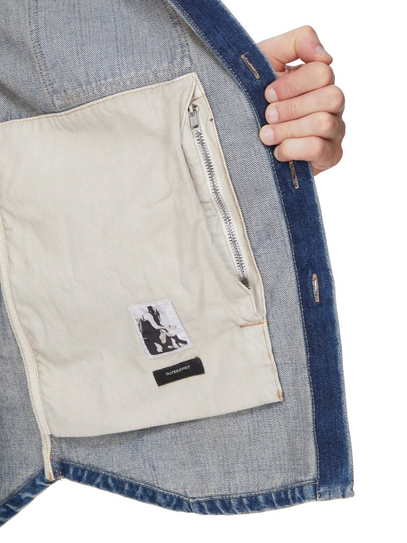 Webbing-Trimmed Denim Overshirt 7