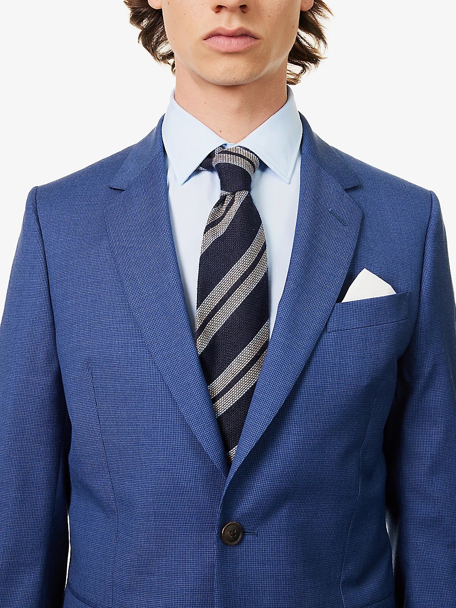 The Soho single-breasted regular-fit tapered-leg wool suit - 5