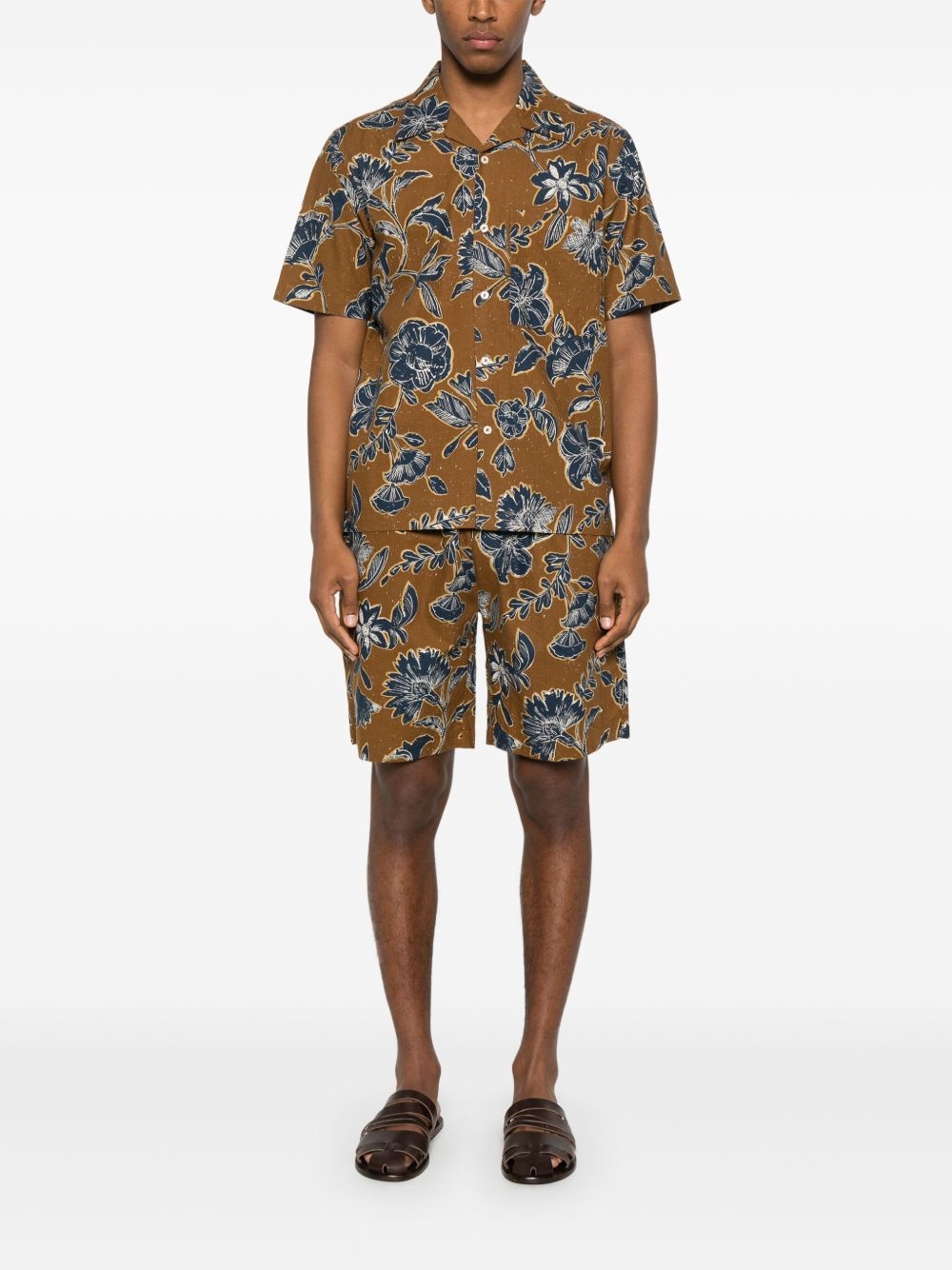 floral-print shorts - 2