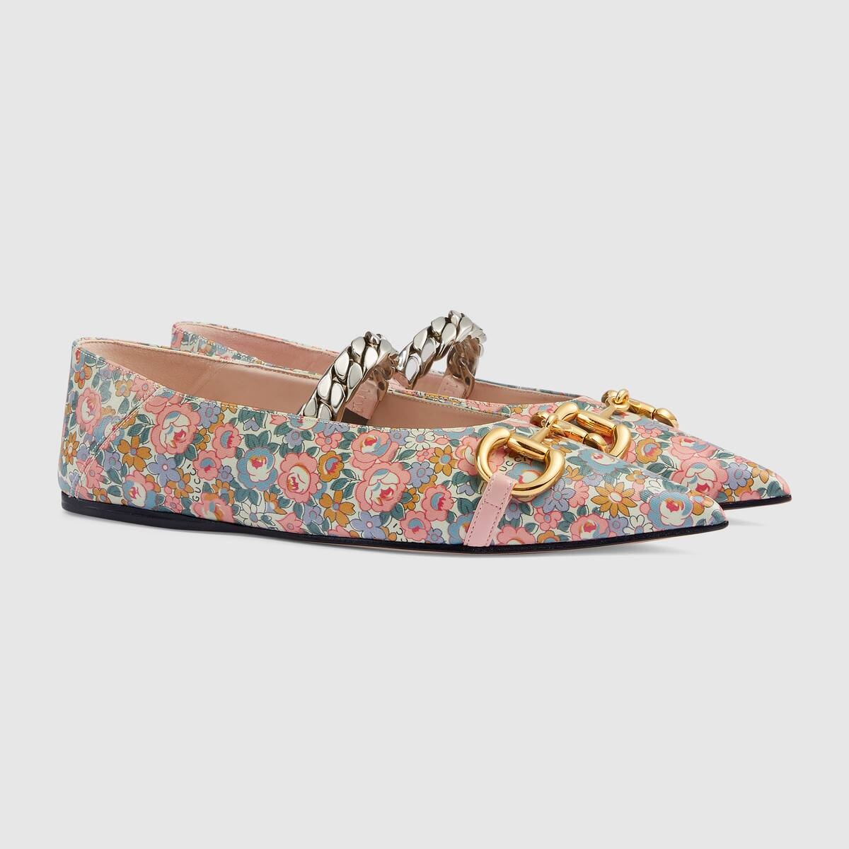 Women's Gucci Liberty online exclusive floral ballet flat - 2