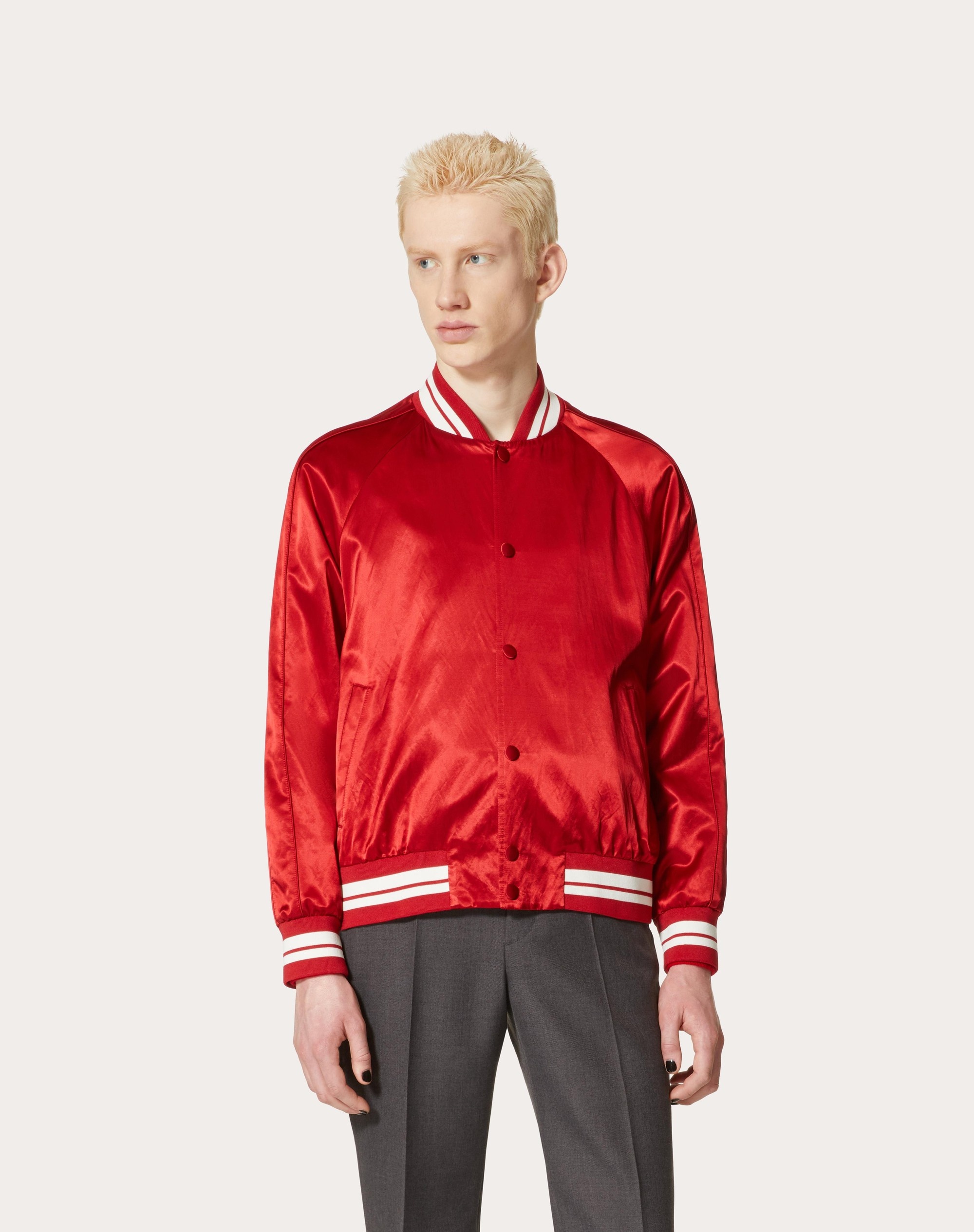VISCOSE BOMBER JACKET WITH MAISON VALENTINO PRINT - 3