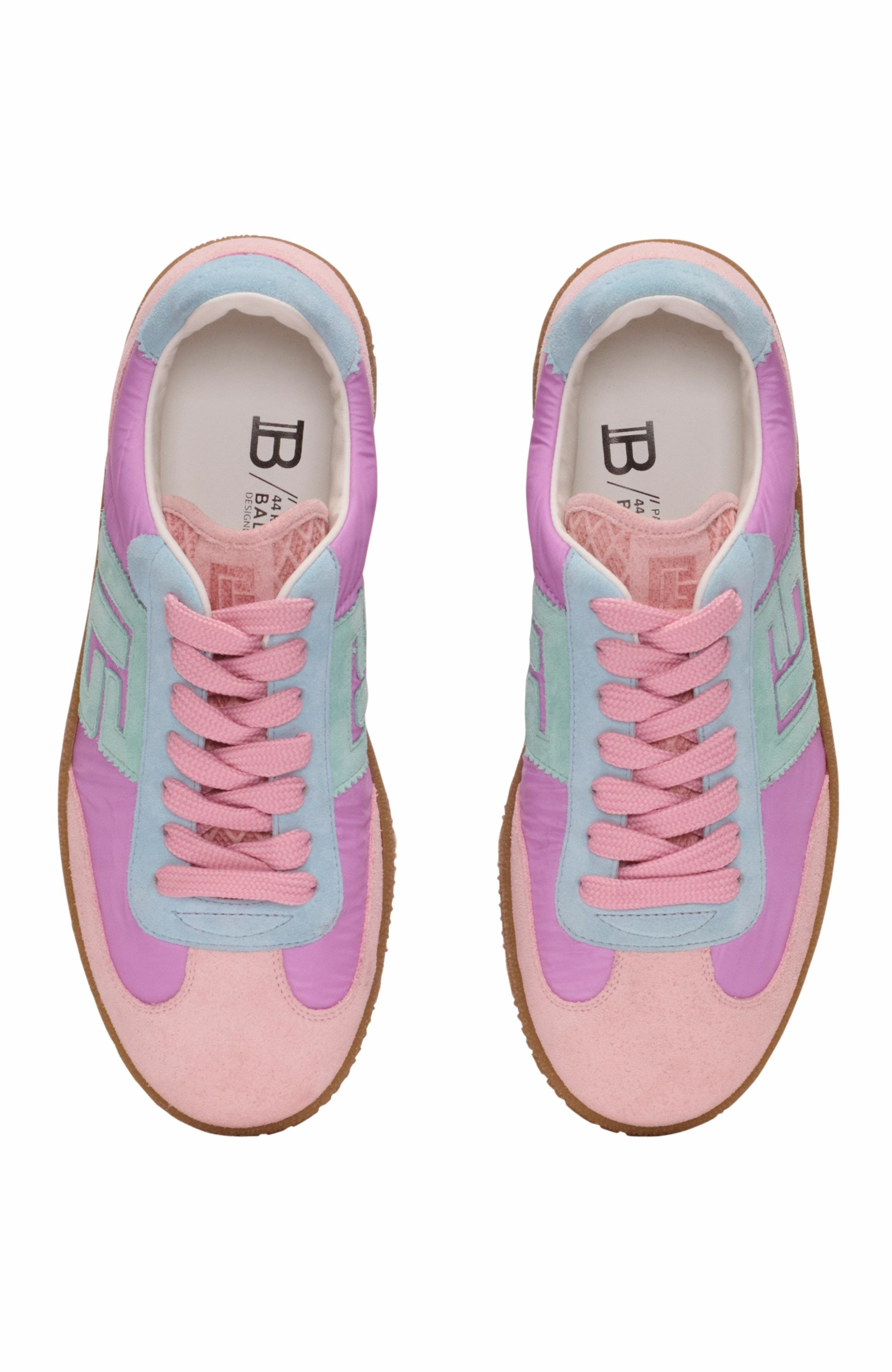 Balmain Swan Suede And Nylon Trainers in Multicolor at Nordstrom - 5