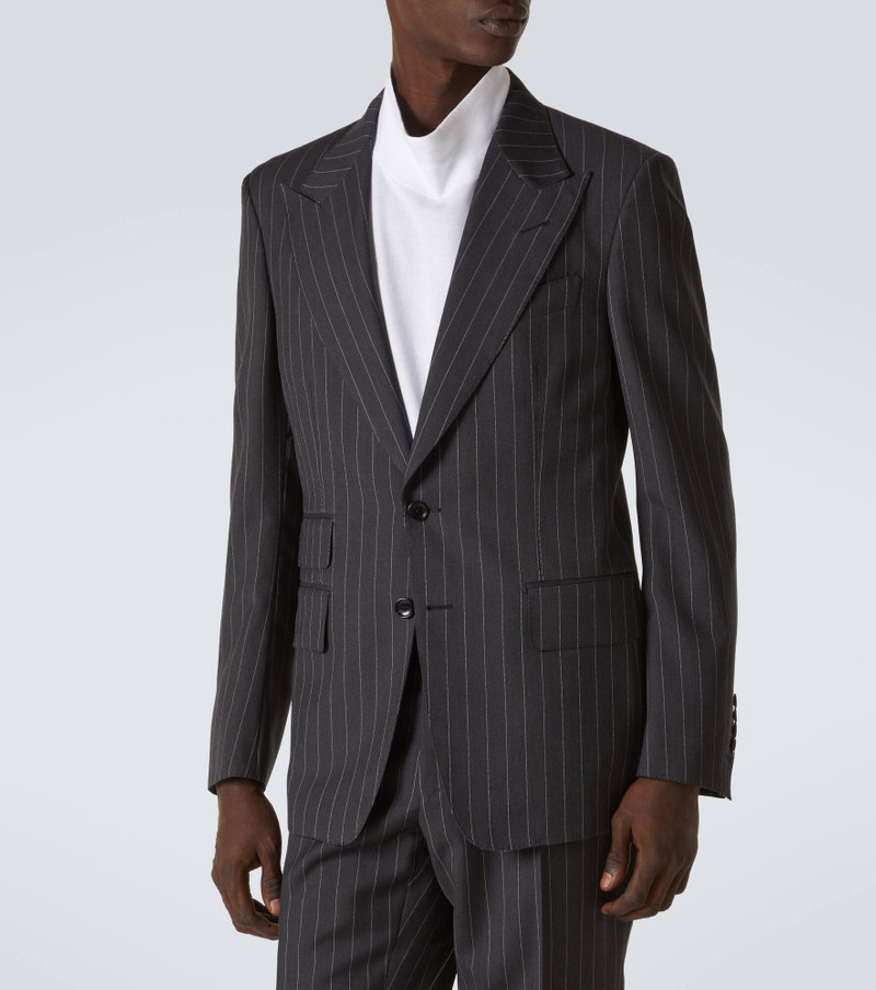 Pinstripe wool and mohair suit 6