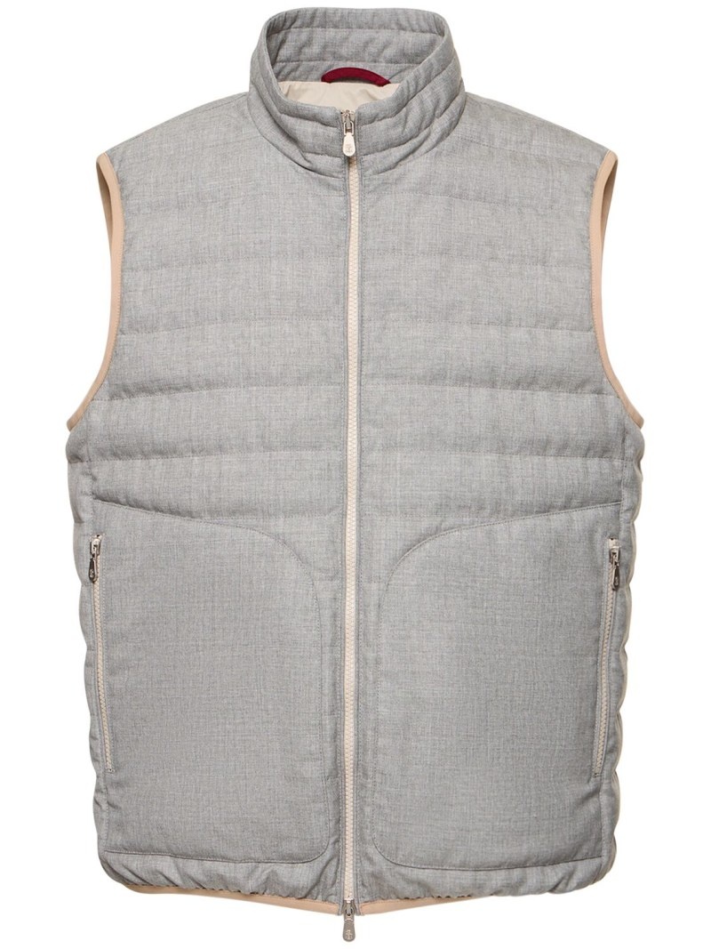 Wool zip-down vest - 1