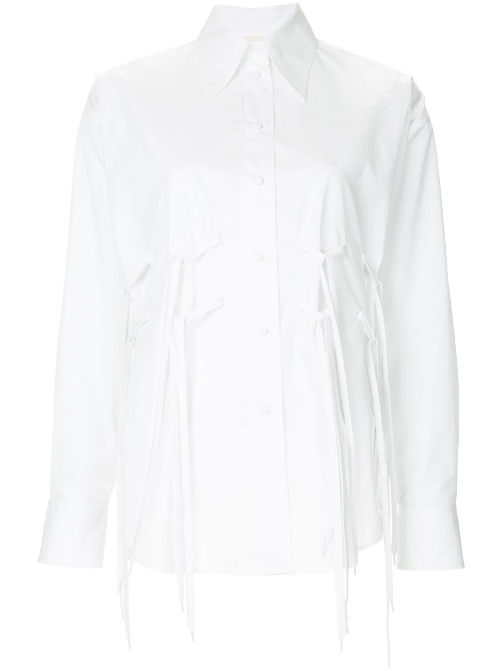 tie laces detail shirt - 1