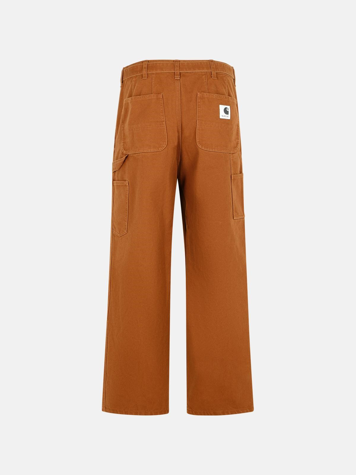 'CARHARTT WORK IN PROGRESS' BROWN COTTON PANTS - 3