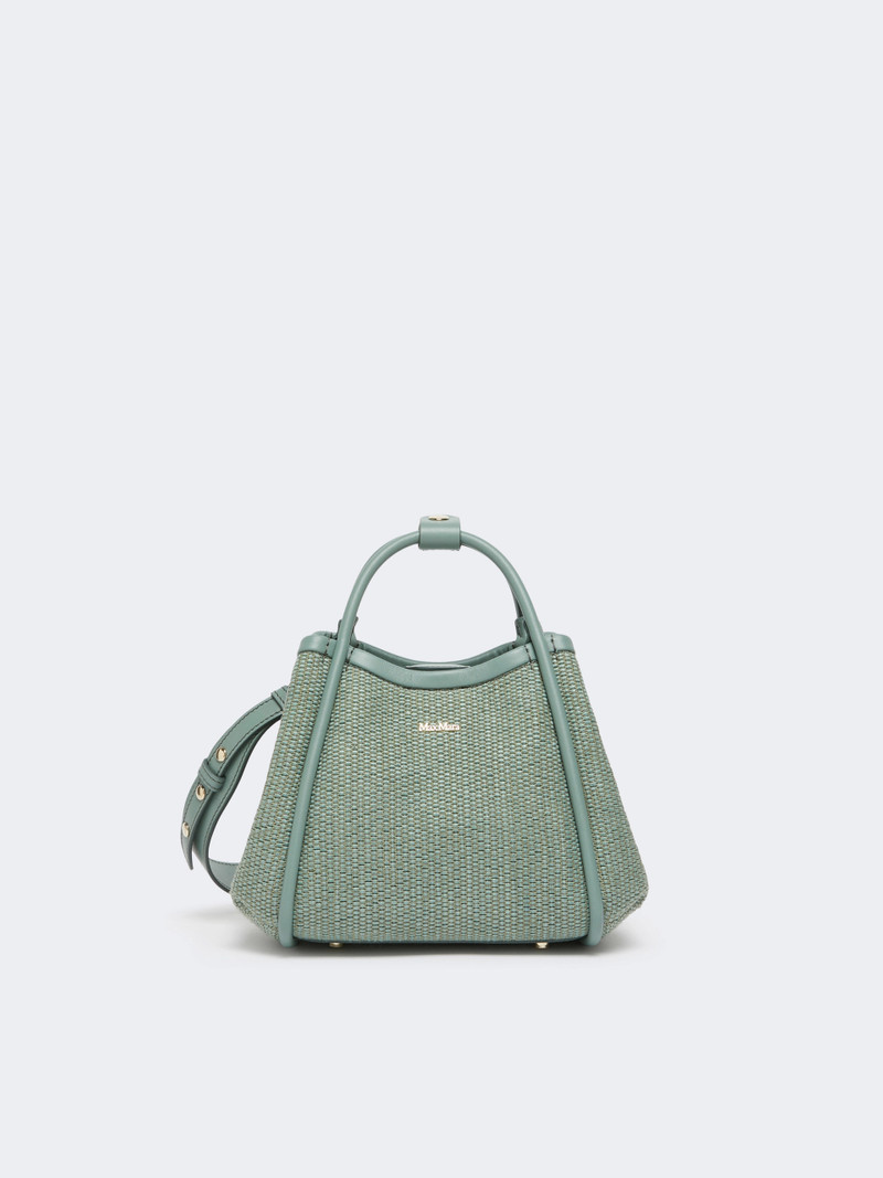 SUMMARINEXS Extra-small raffia-look basketweave Marine bag - SAGE GREEN 4