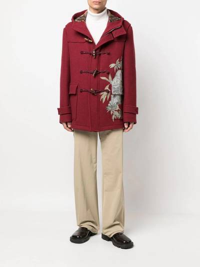 Etro tiger-print duffle coat outlook