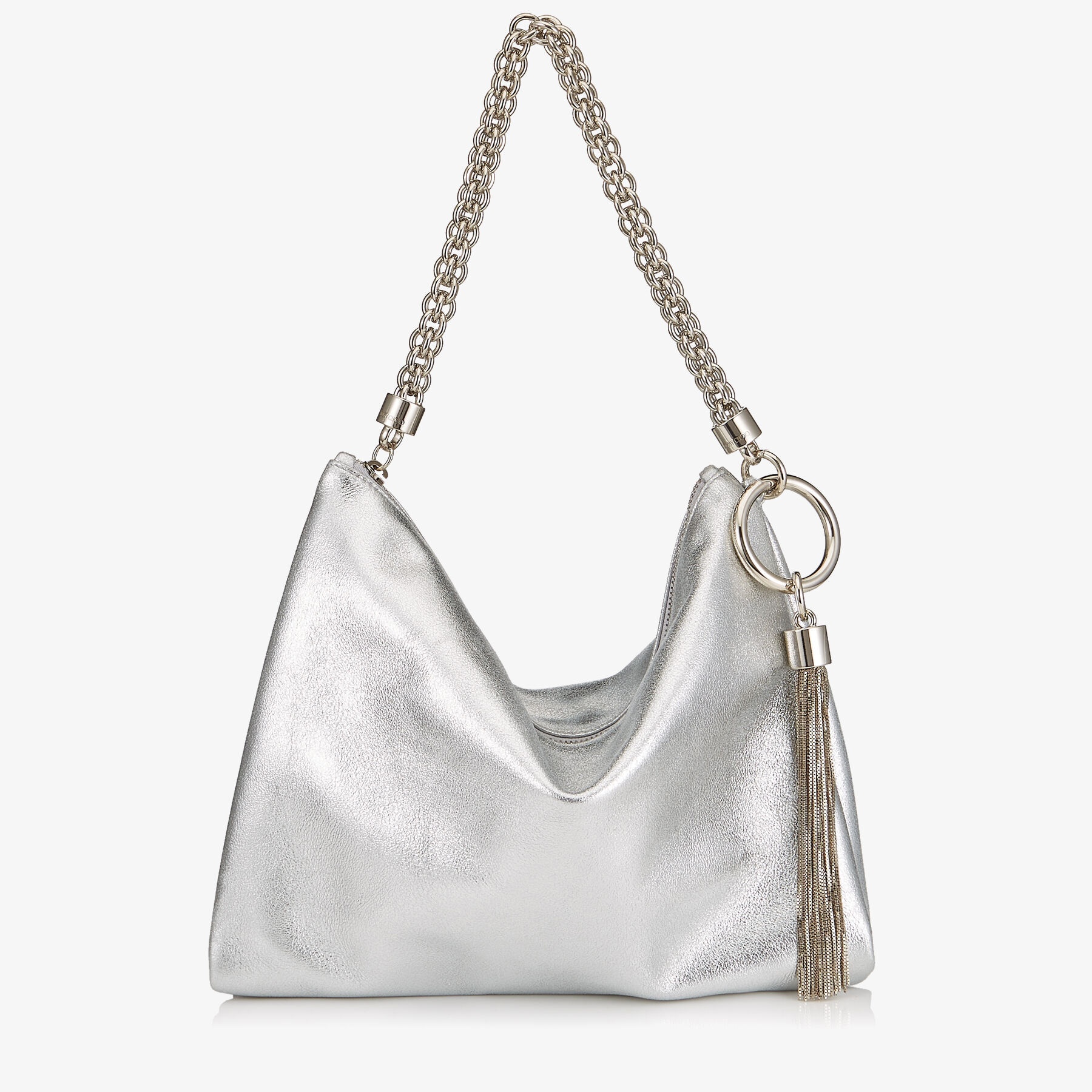 Callie
Silver Metallic Leather Clutch Bag - 2