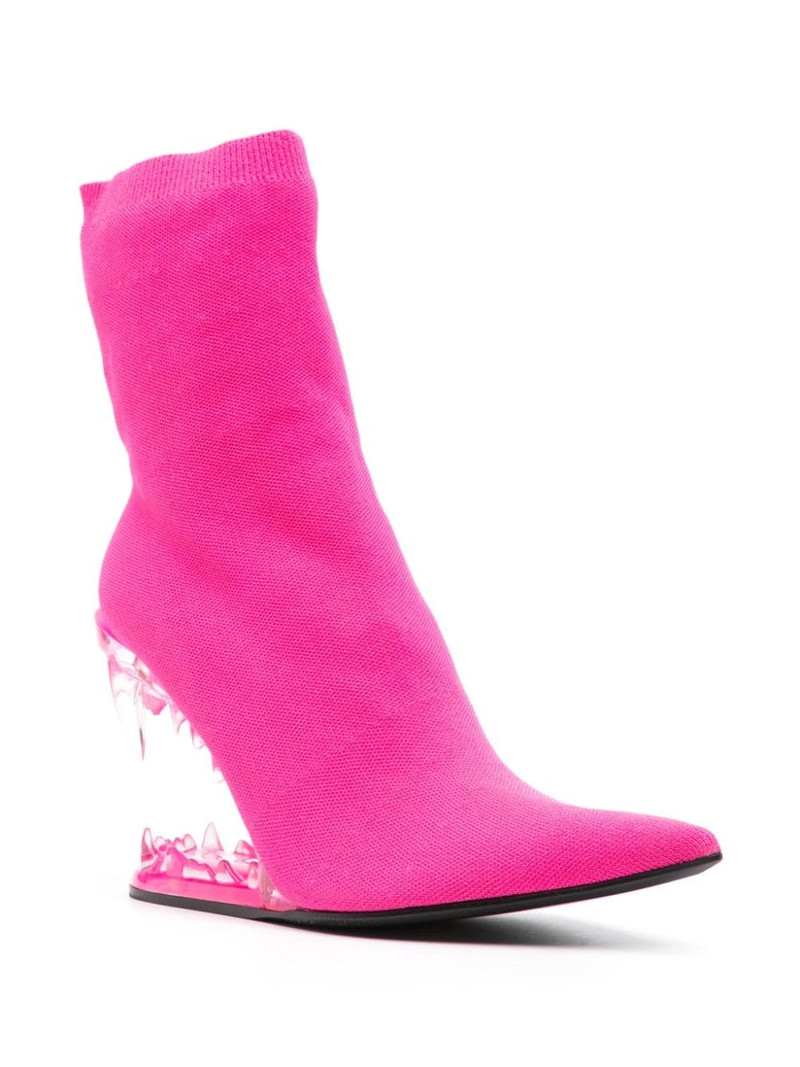 GCDS Morso ribbbed-knit ankle boots outlook