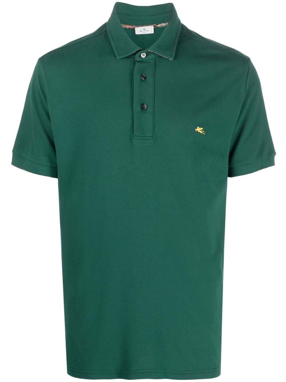 embroidered-logo short-sleeve polo shirt - 1