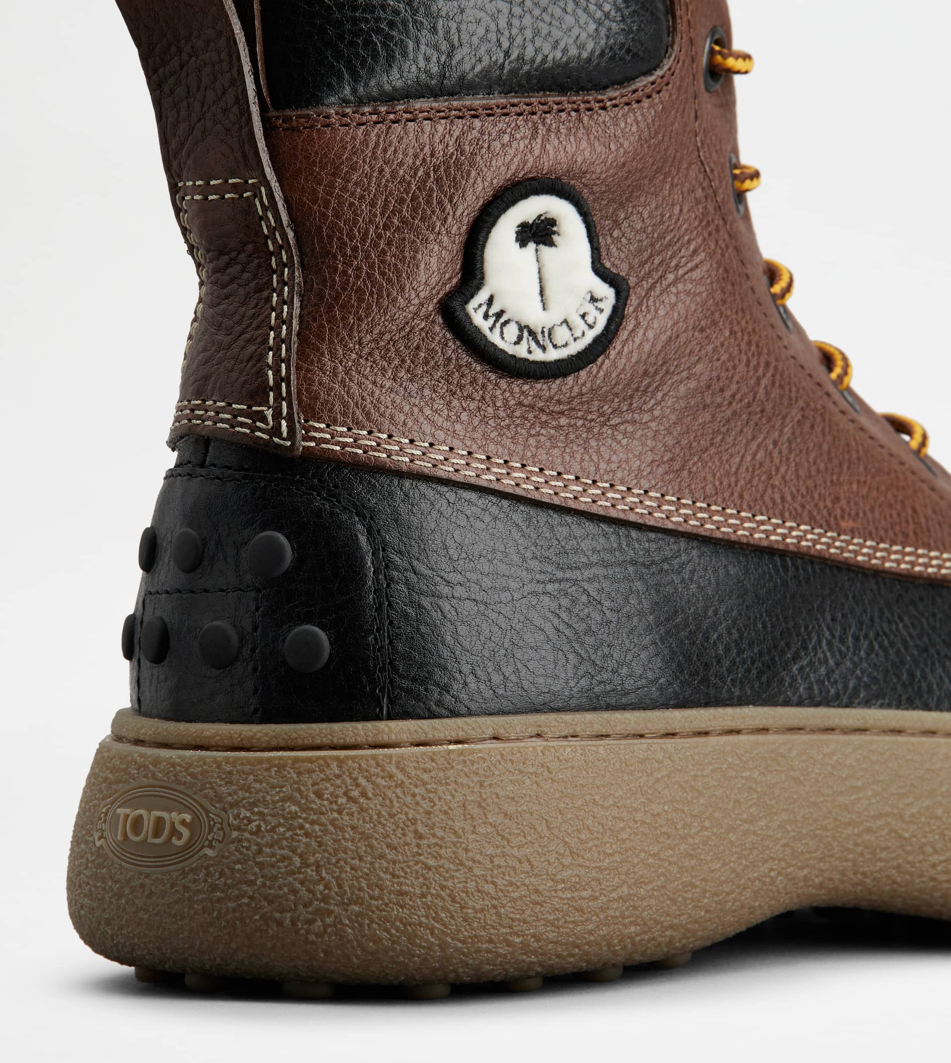 TOD'S W. G. BOOTS TOD'S X 8 MONCLER PALM ANGELS IN LEATHER - BLACK, BROWN - 5
