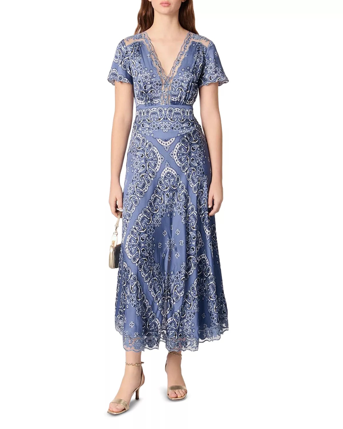 Patterned Flowing Maxi Dress - 3