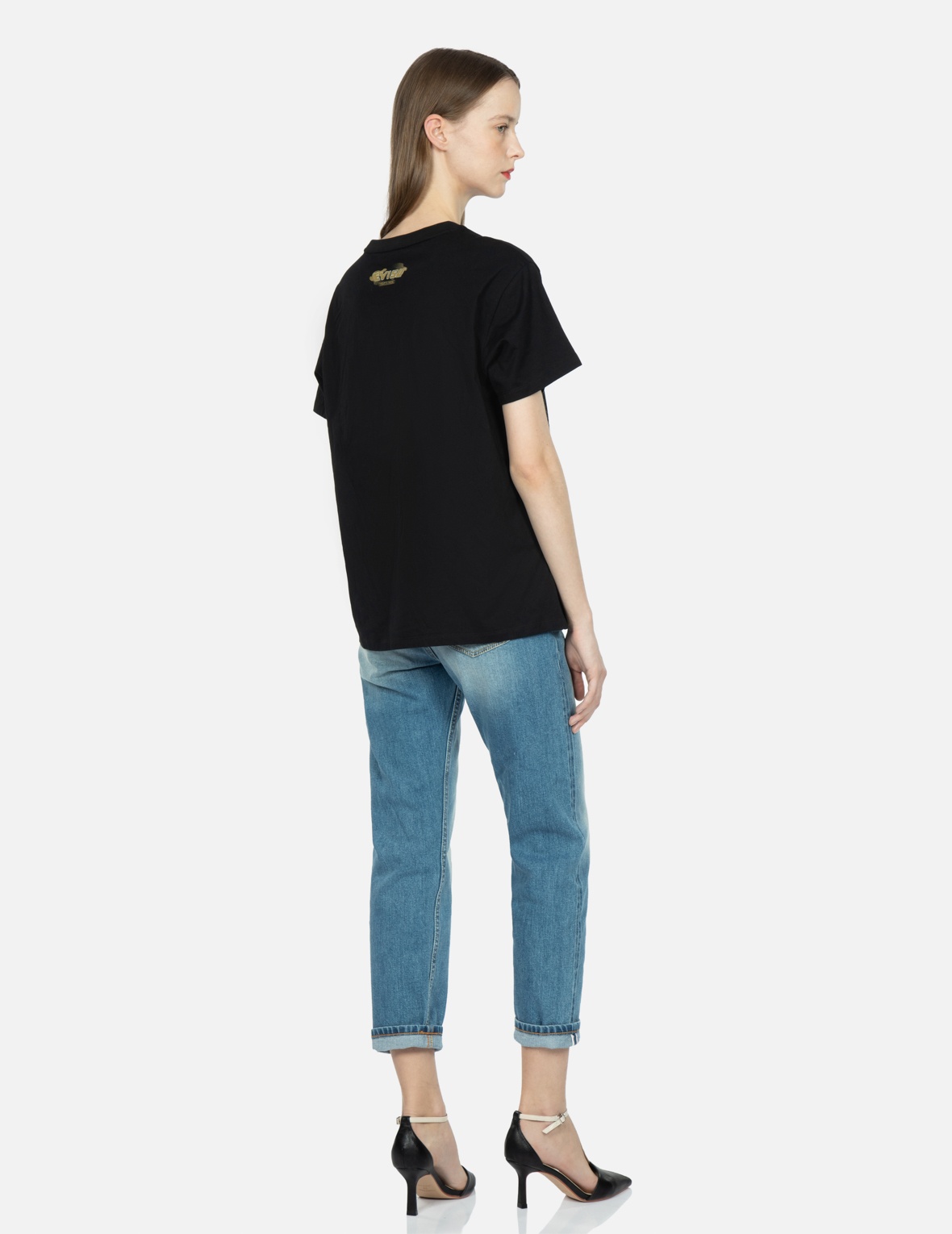 TSUBAKI BROCADE-PATTERN SEAGULL EMBROIDERY STRAIGHT LEG JEANS - 3
