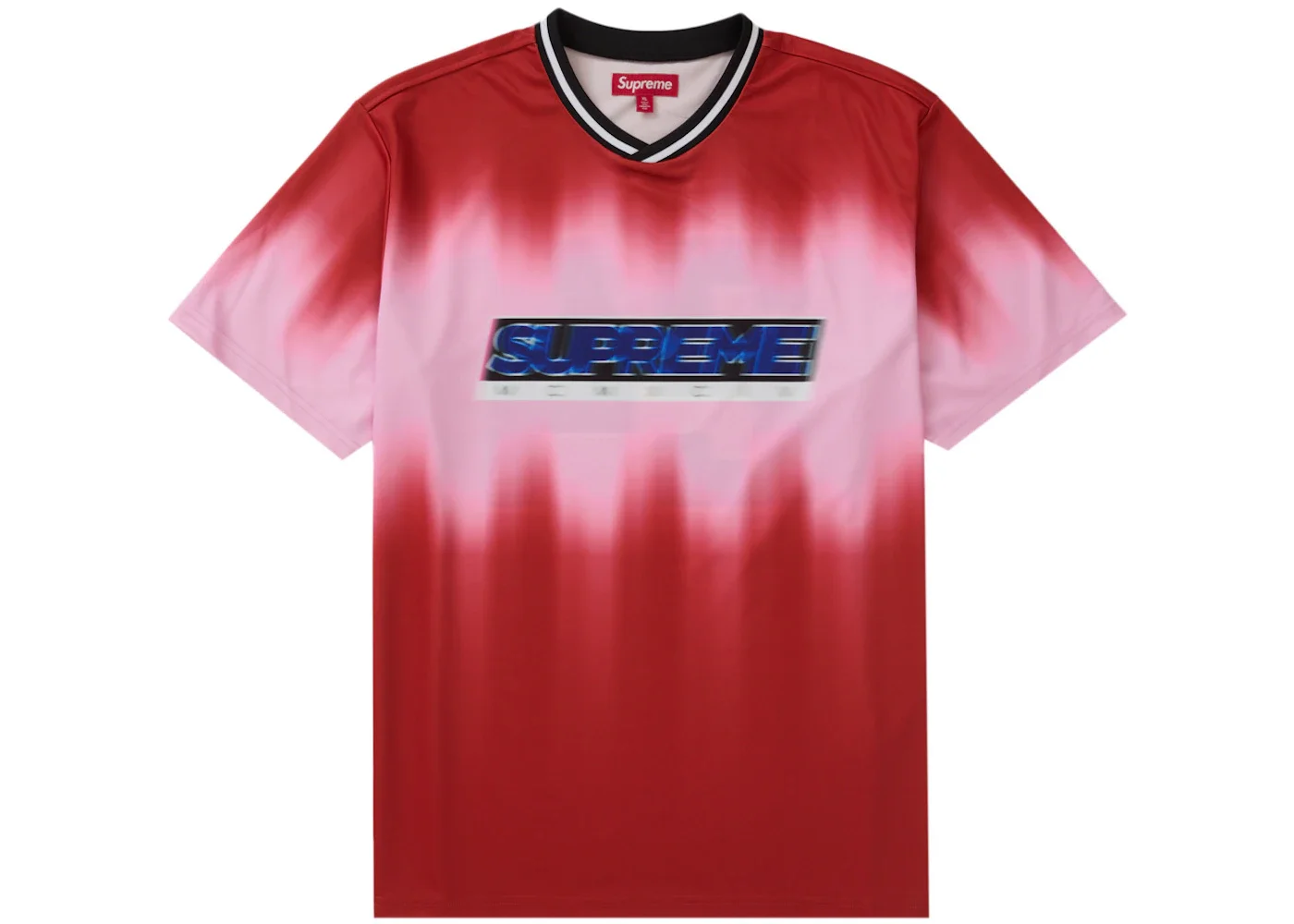 スケートボード Supreme Blur Soccer Jersey Supreme Supreme Blur Soccer Jersey Red - SS24KN45 RED | REVERSIBLE
