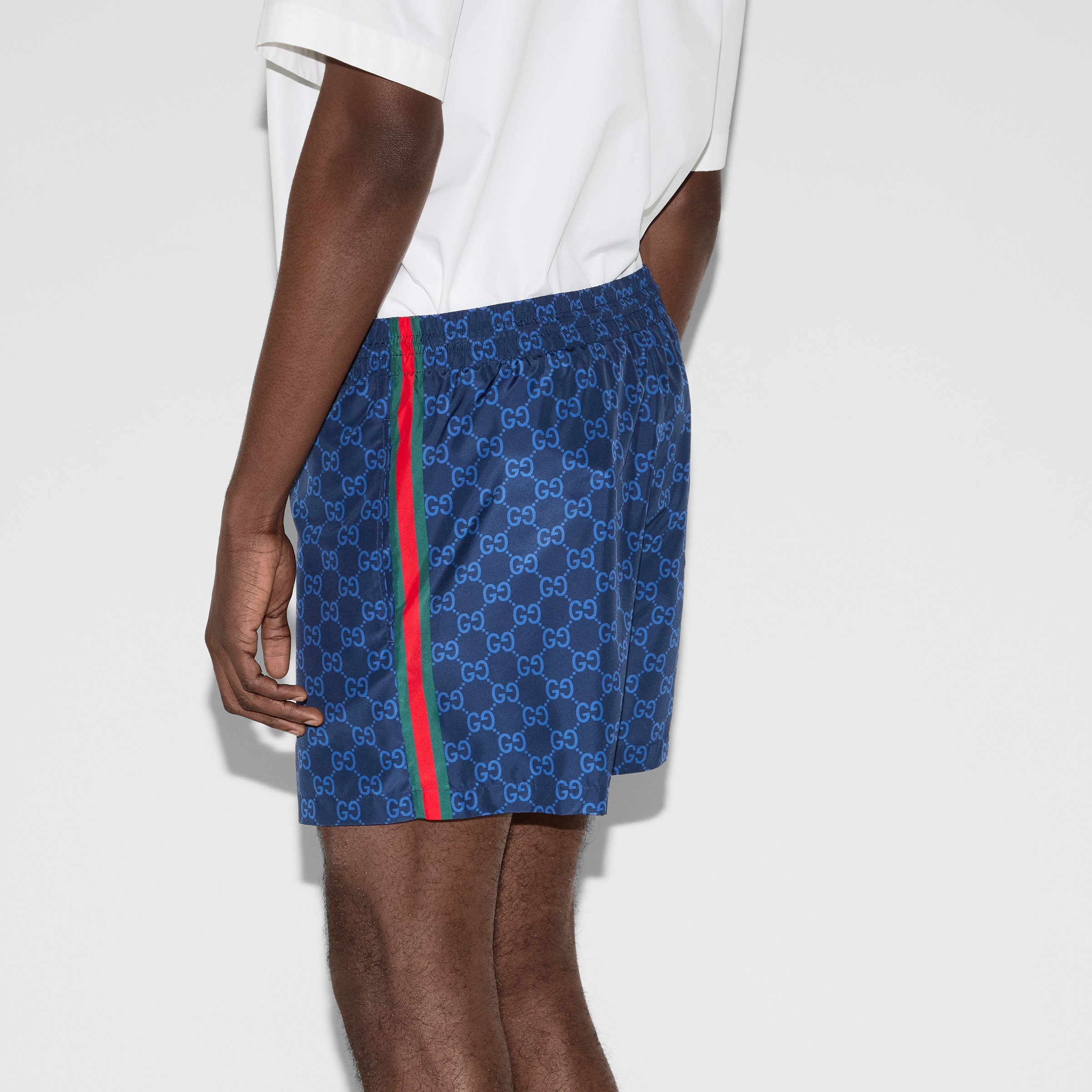 Printed poplin tech swim shorts - 4