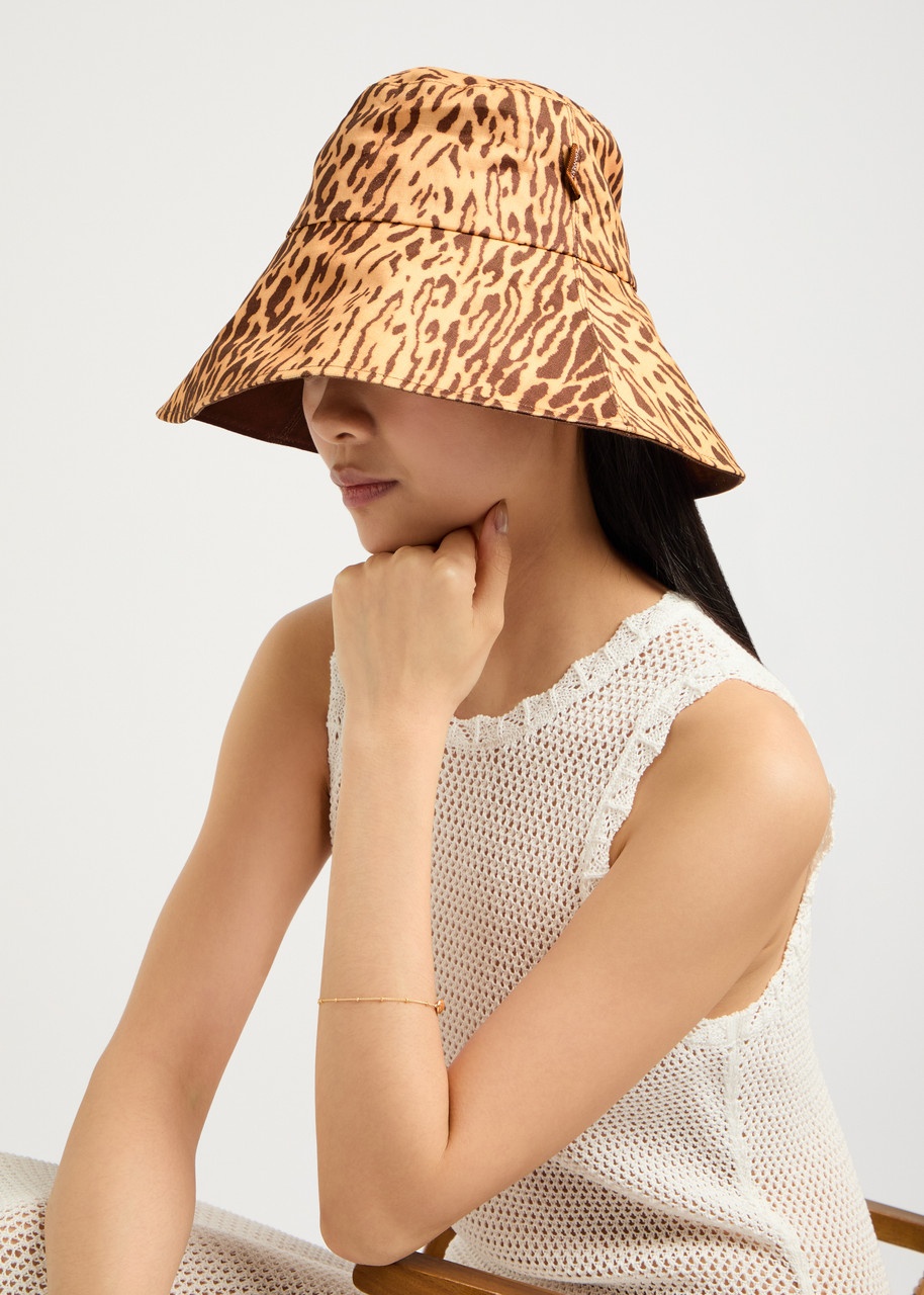 Zimmermann Reversible Printed Linen Bucket hat - 5