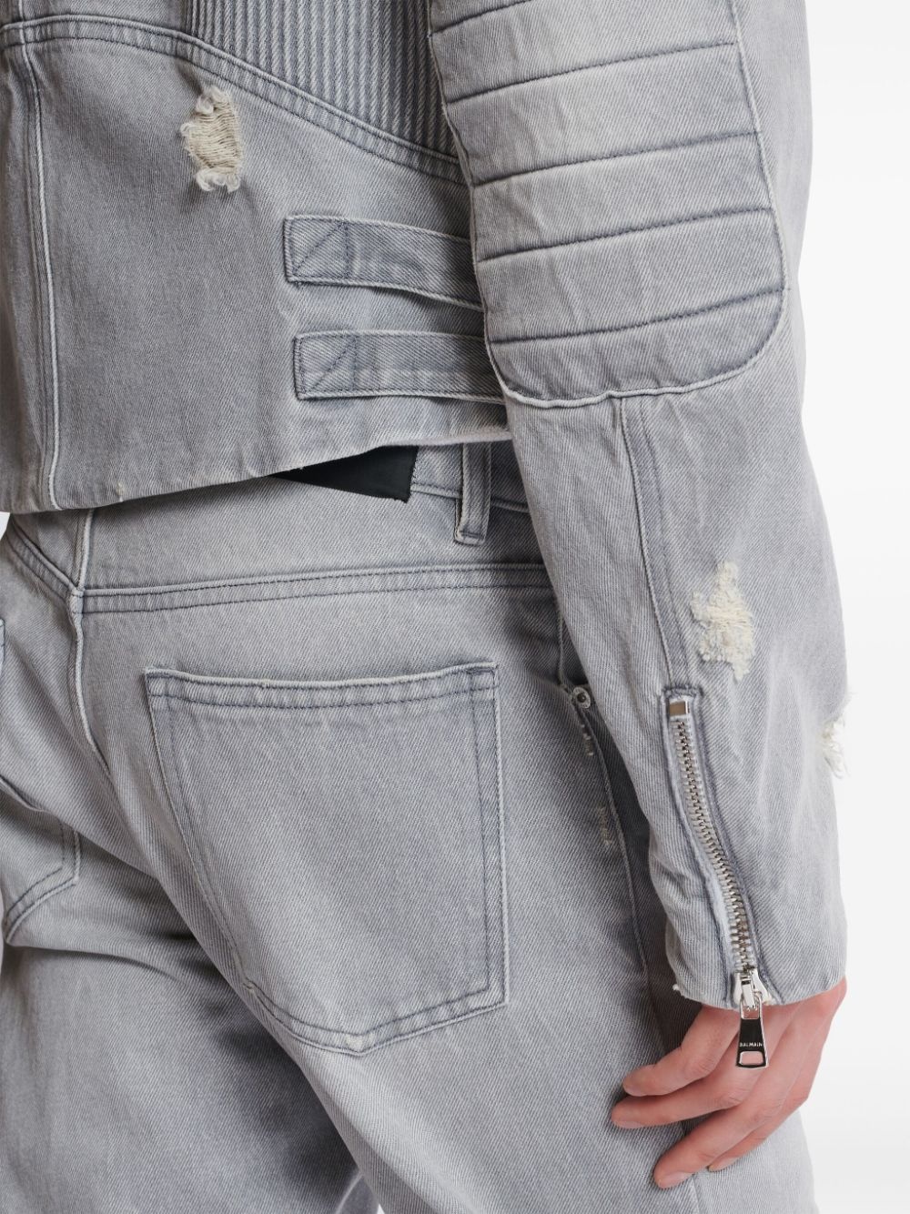 biker denim jacket - 7