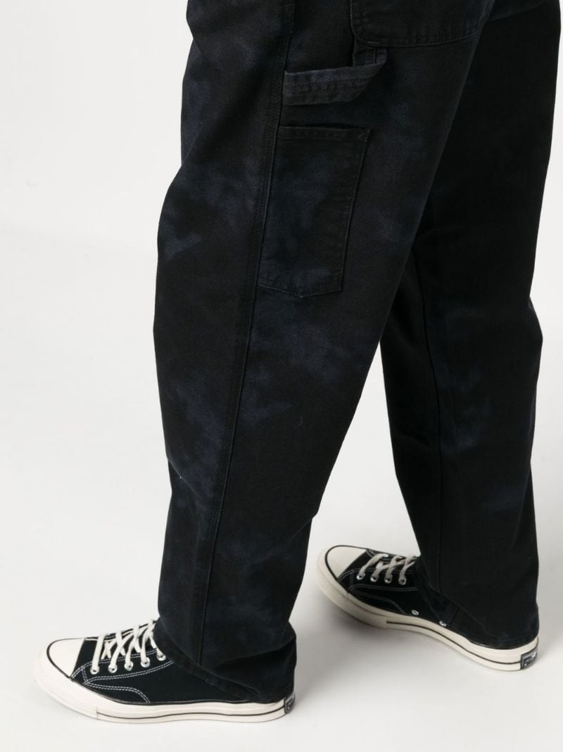 logo-patch regular pants - 5