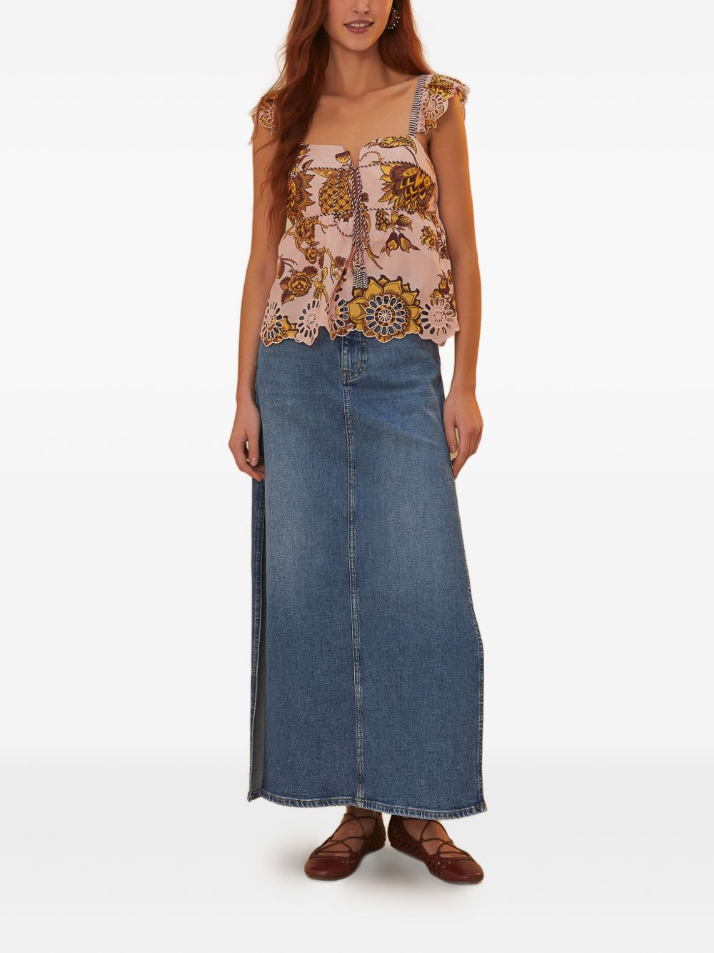 Tropical Landing-print blouse - 2