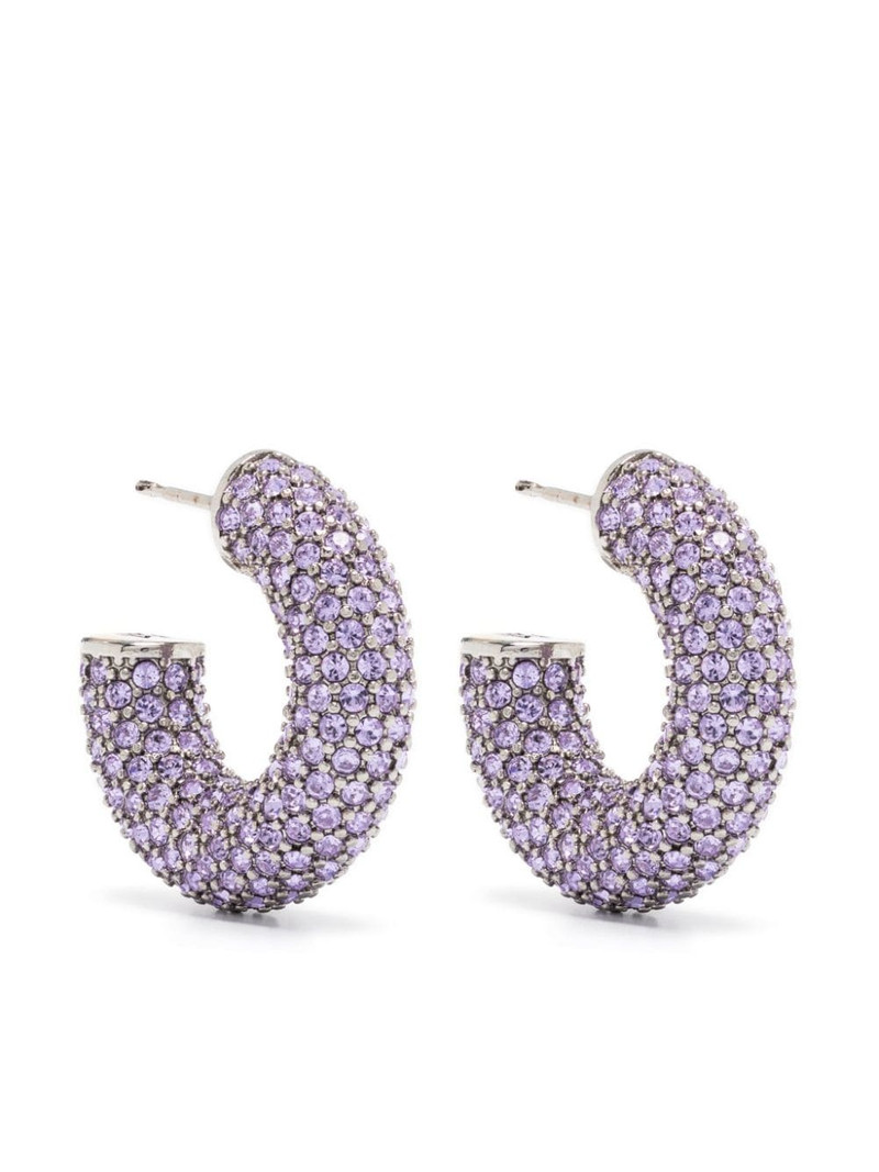 Amina Muaddi small Cameron crystal-embellished earrings outlook