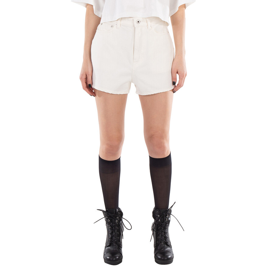 Kenzo High-Waisted Logo Patch Shorts - 3