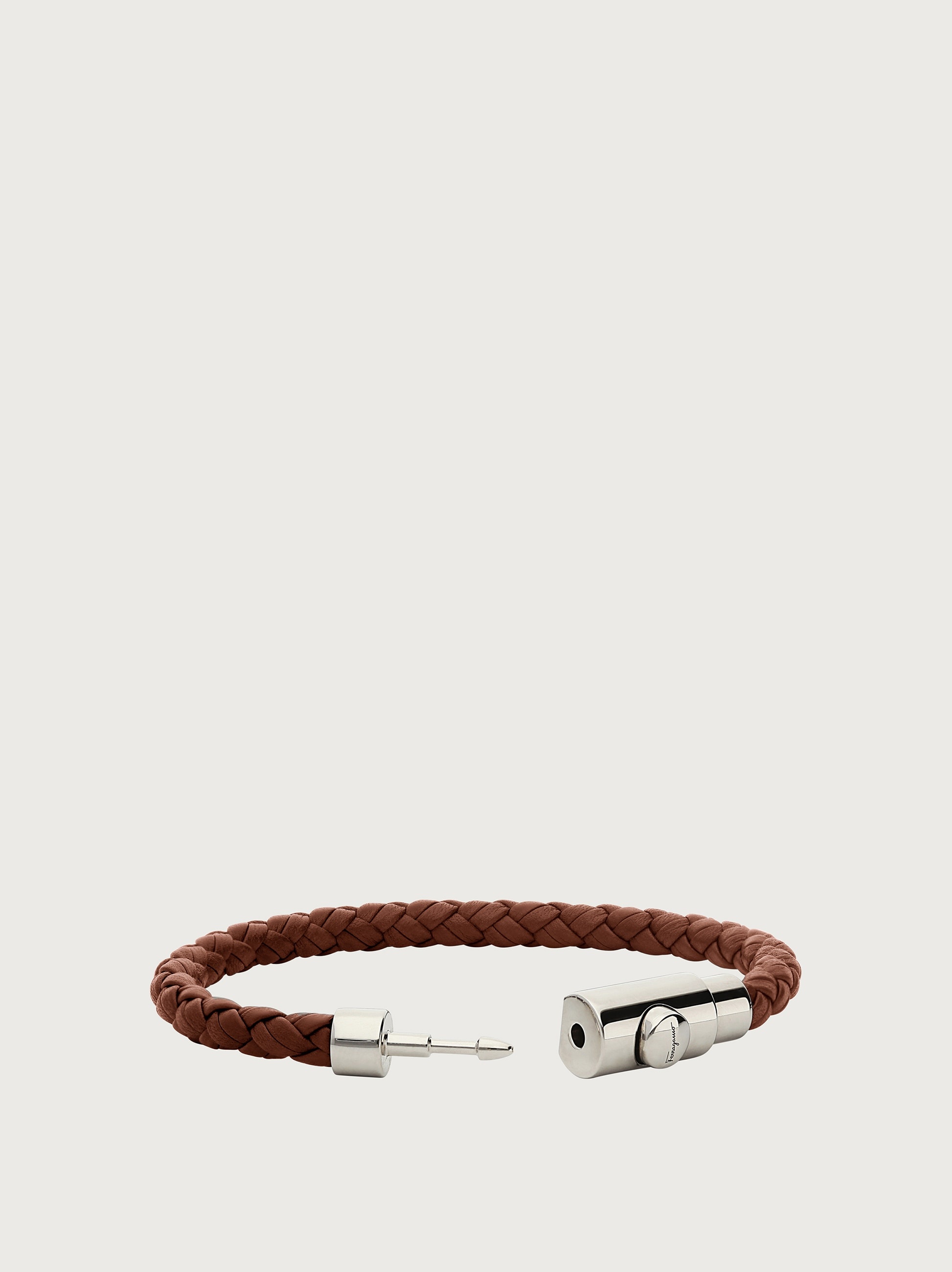 Braided leather bracelet - size 19 - 3