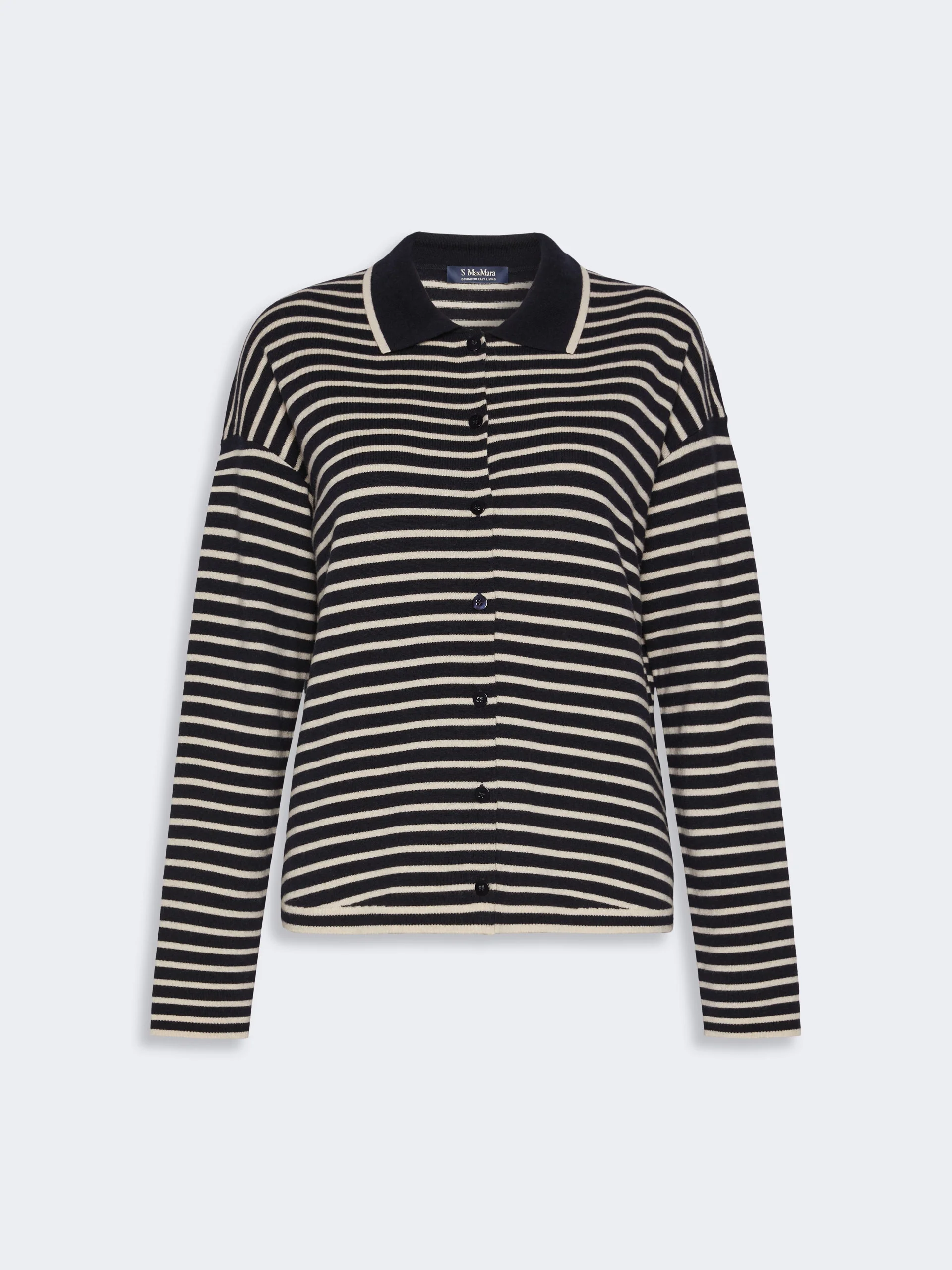 CHIARA Wool yarn cardigan - ULTRAMARINE - 1