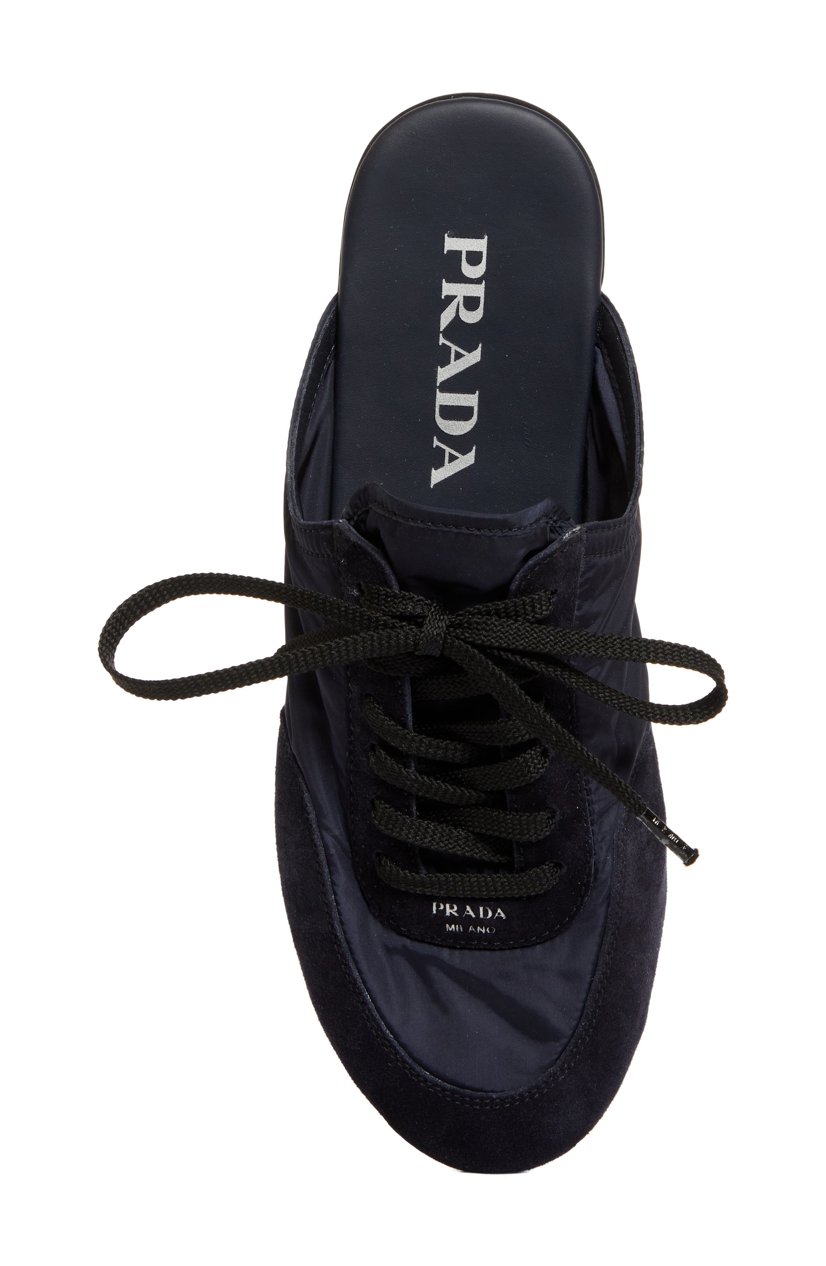 Prada Lace-Up Sneaker Mule in Blue at Nordstrom - 5
