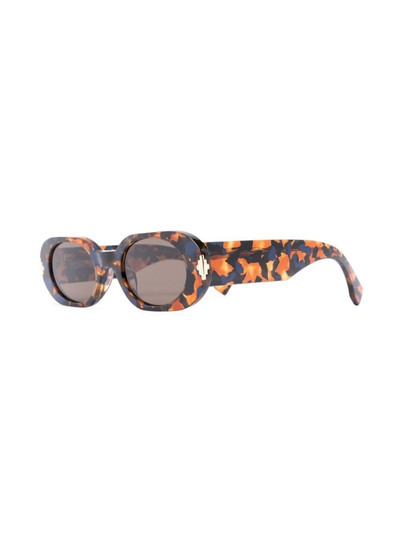 Marcelo Burlon County Of Milan Nire tortoiseshell-effect round frame sunglasses outlook