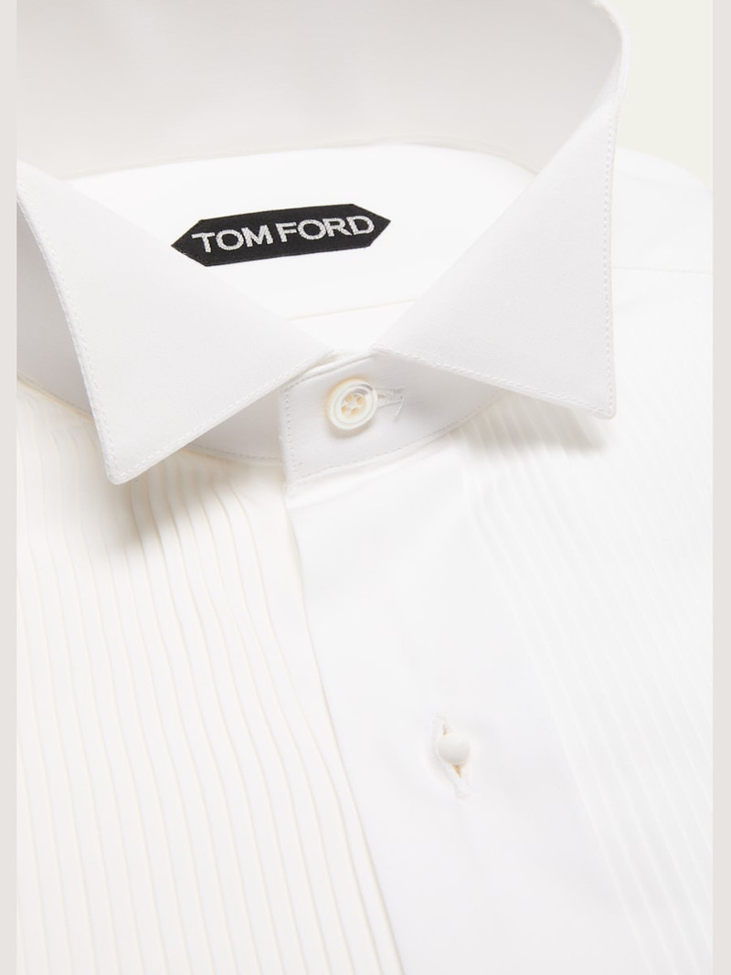 TOM FORD Men's Wingtip Plisse Formal Shirt outlook