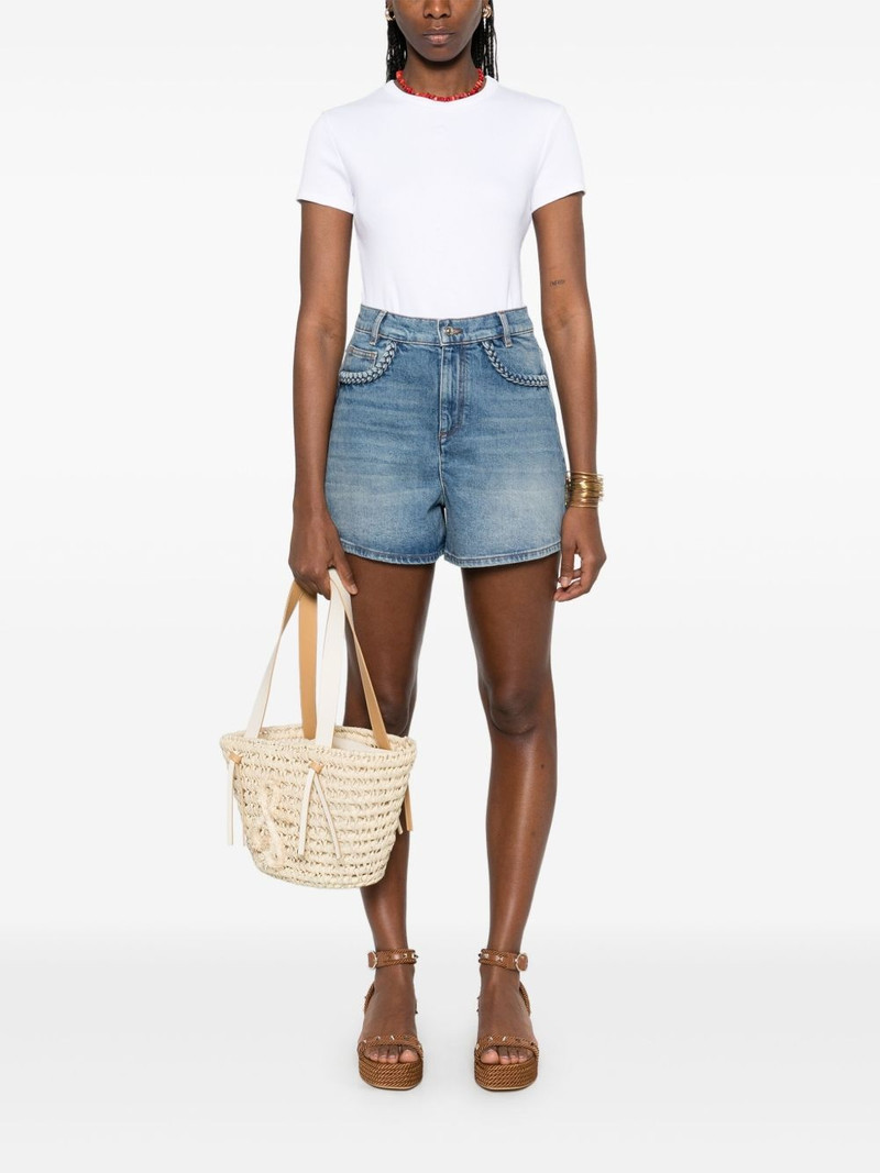 maje denim shorts outlook