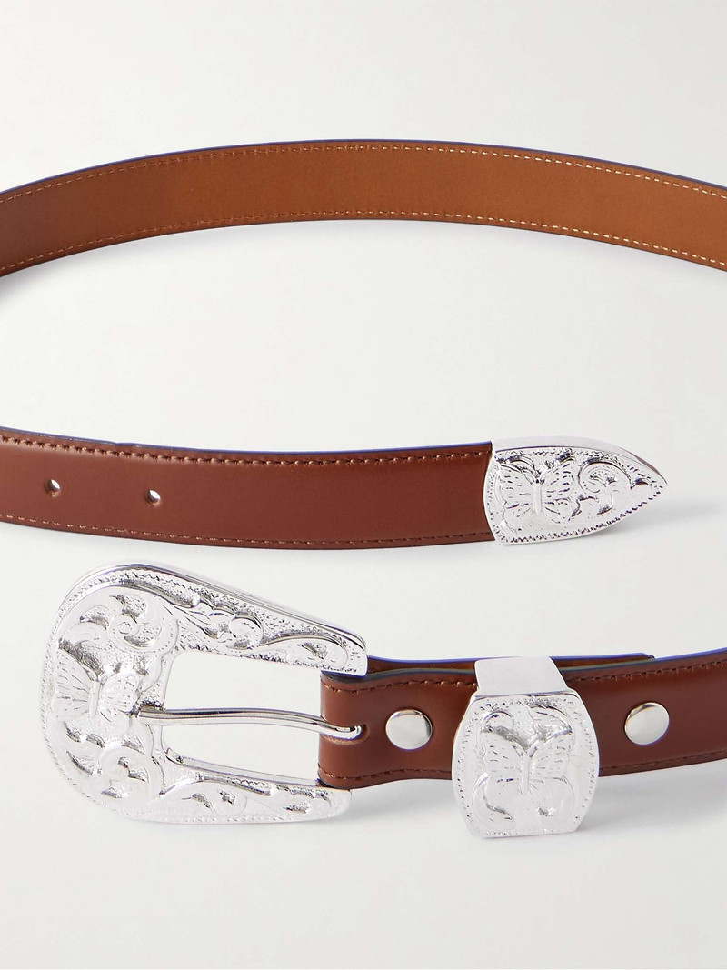 NEEDLES 2cm Papillon Western Leather Belt outlook