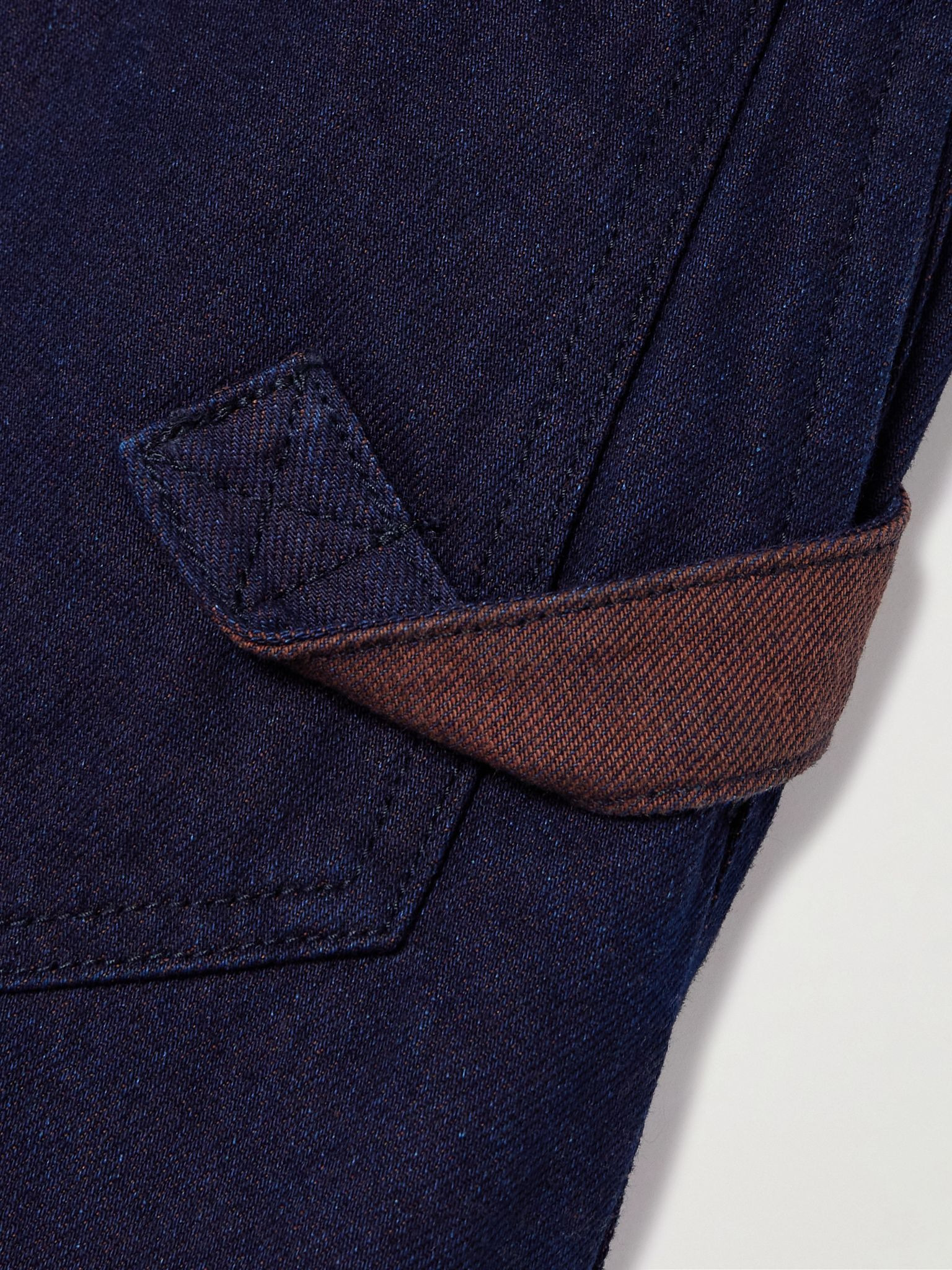 Twisted asymmetric high-rise jeans Blue - 6