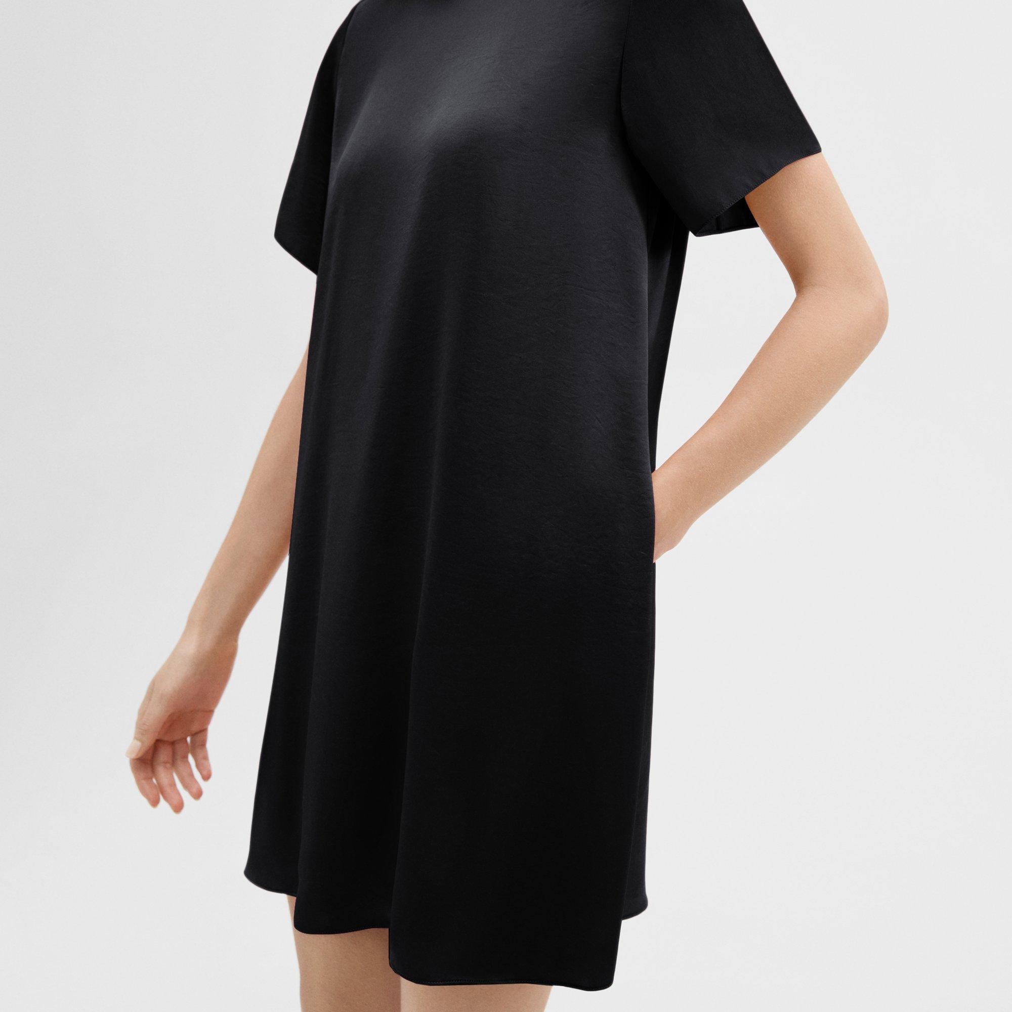 T-Shirt Dress in Crushed Satin - 5
