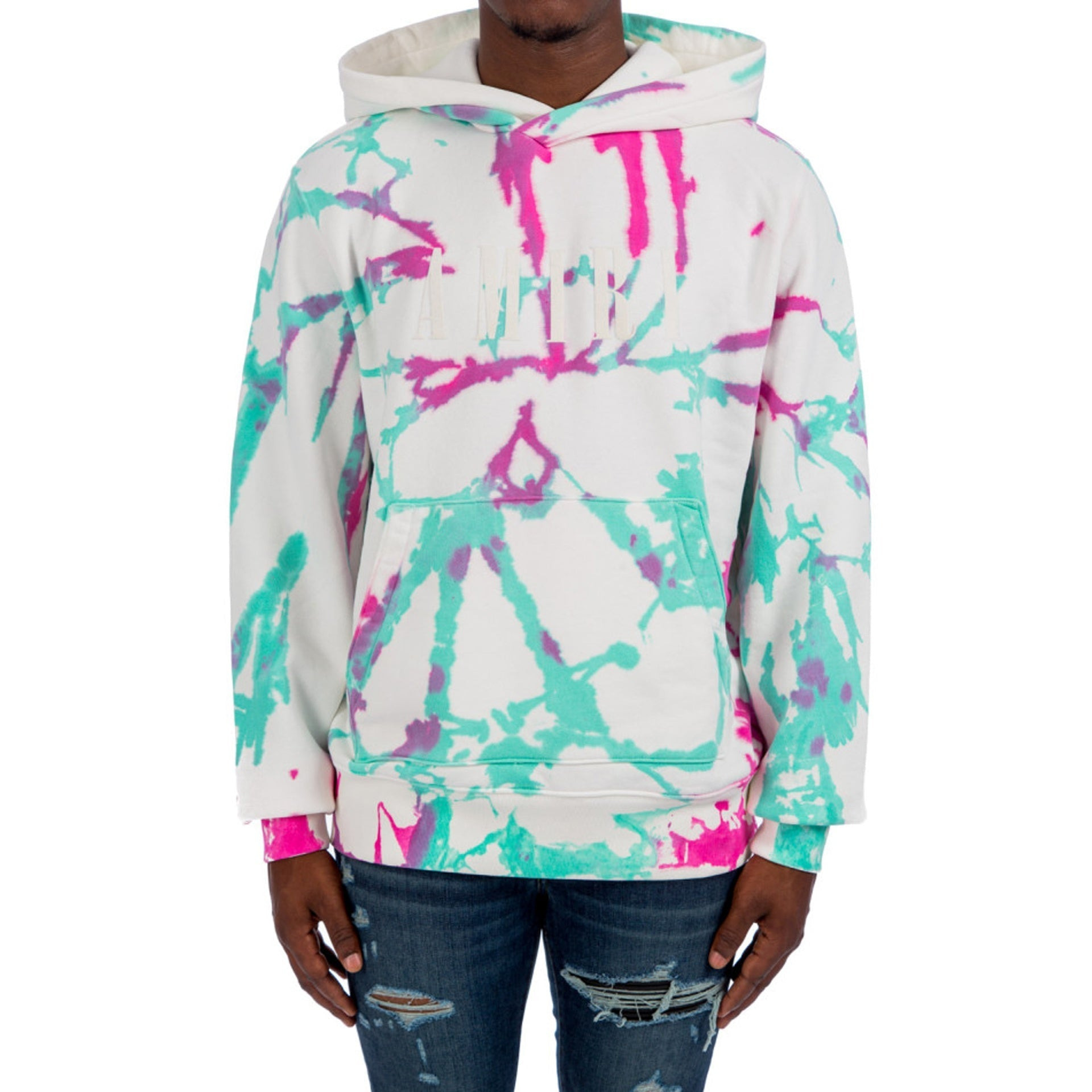 Amiri Logo Tie-Dye Hoodie Sweatshirt Men - 2