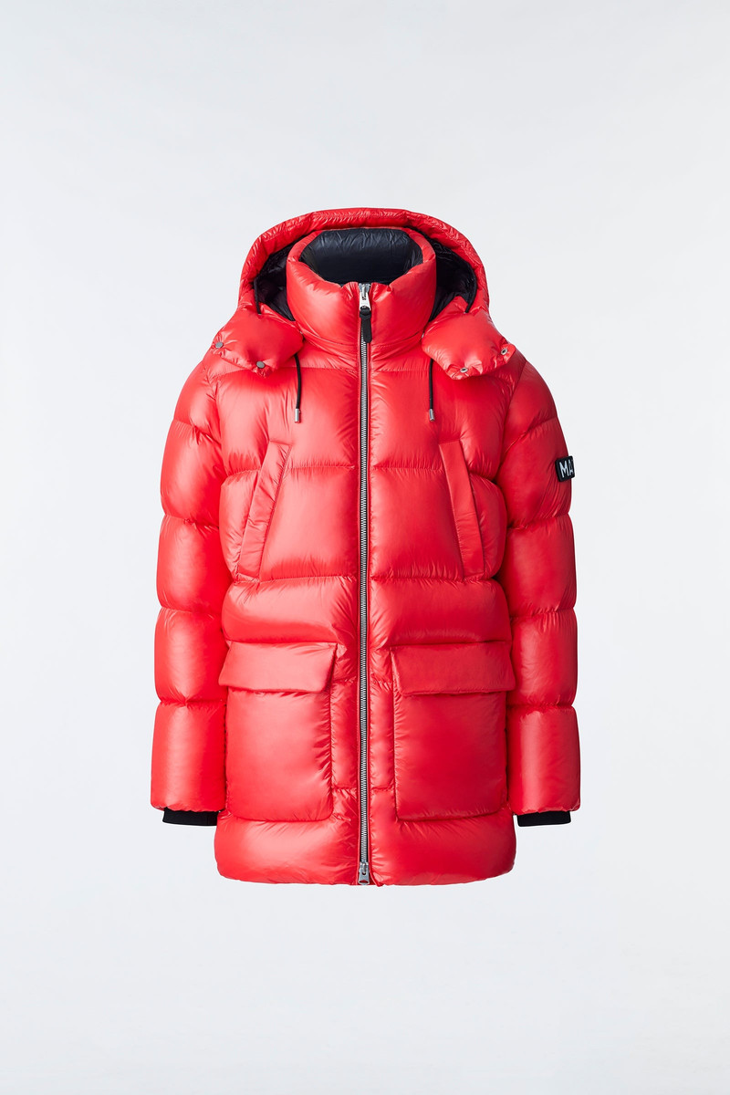 KENDRICK lustrous light down parka with hood 1