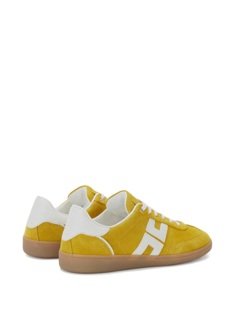 logo-detail leather sneakers 3