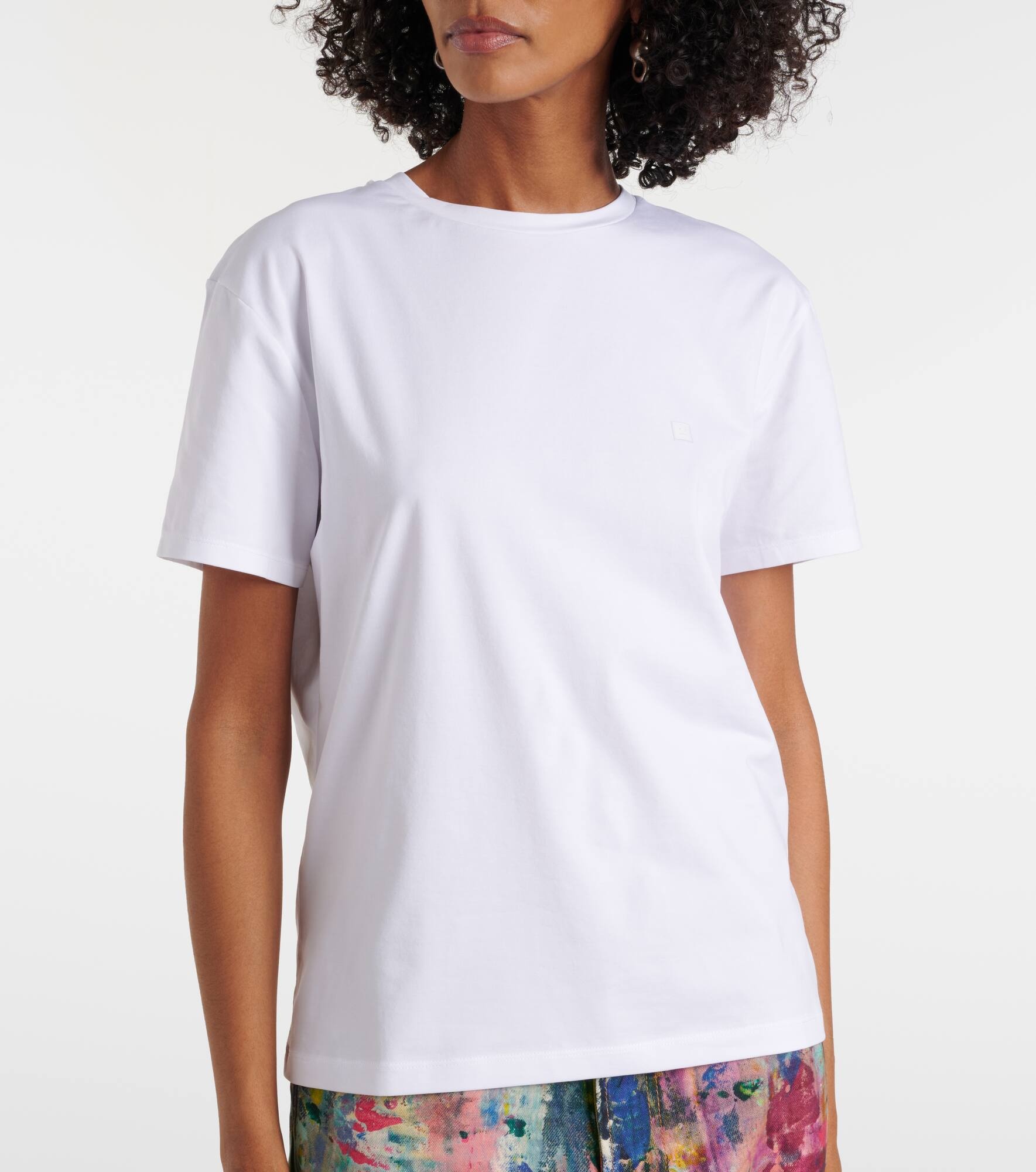 Face cotton-blend jersey T-shirt - 6