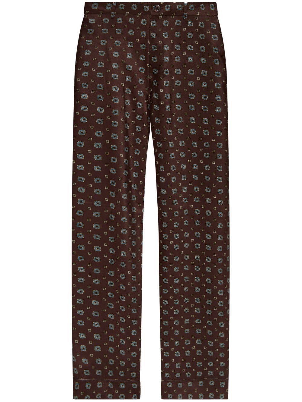 geometric-print trousers - 1