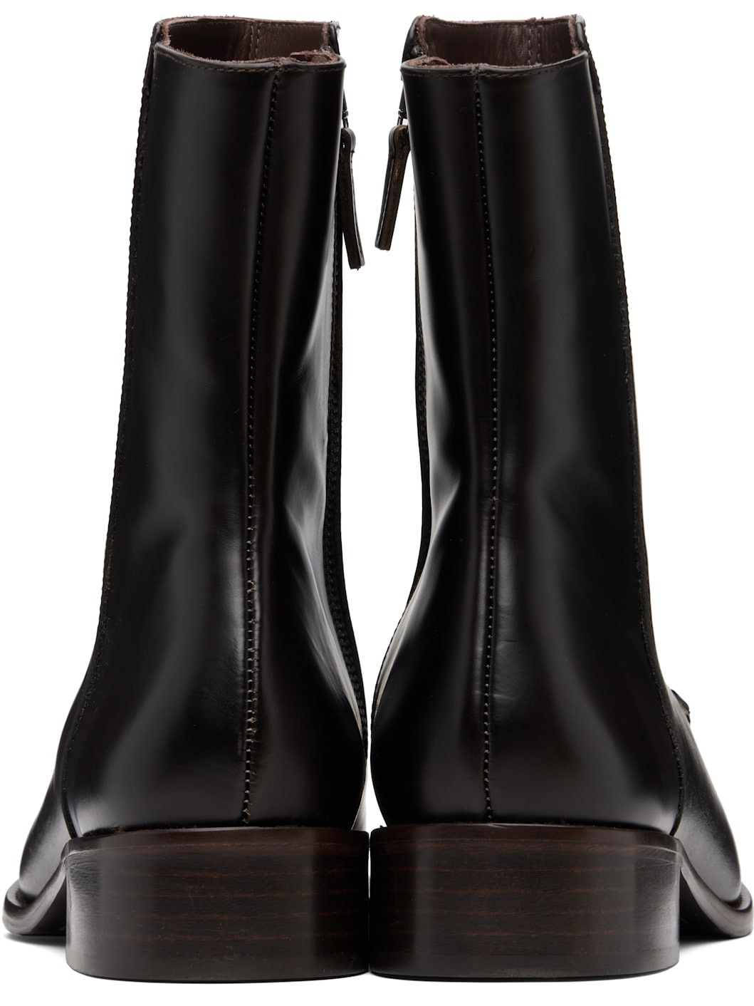 Brown Metla Polished Boots - 2