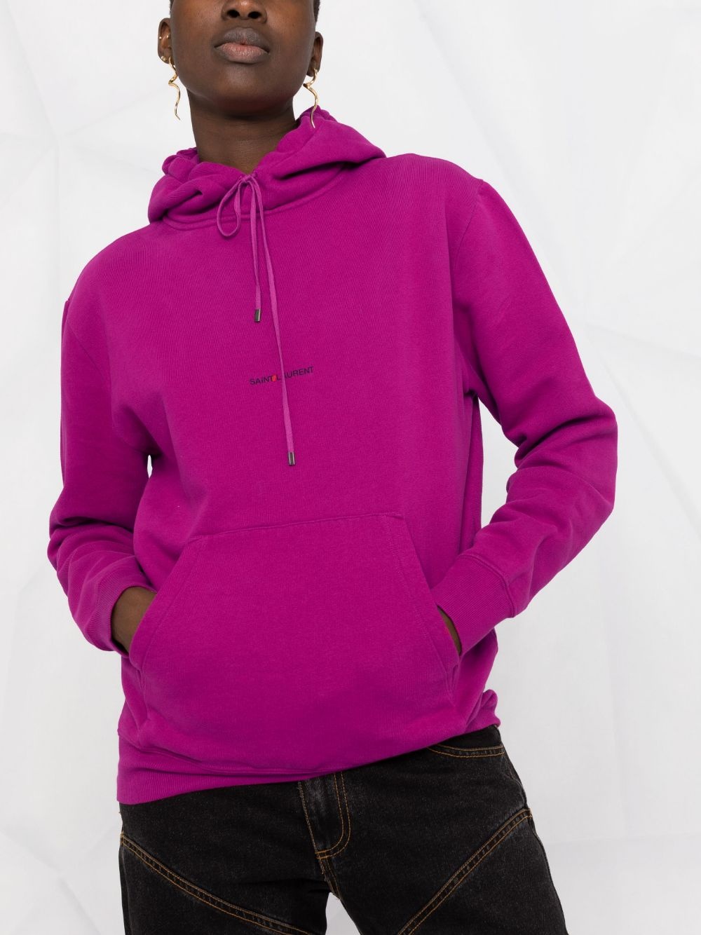 logo-print drawstring hoodie - 5